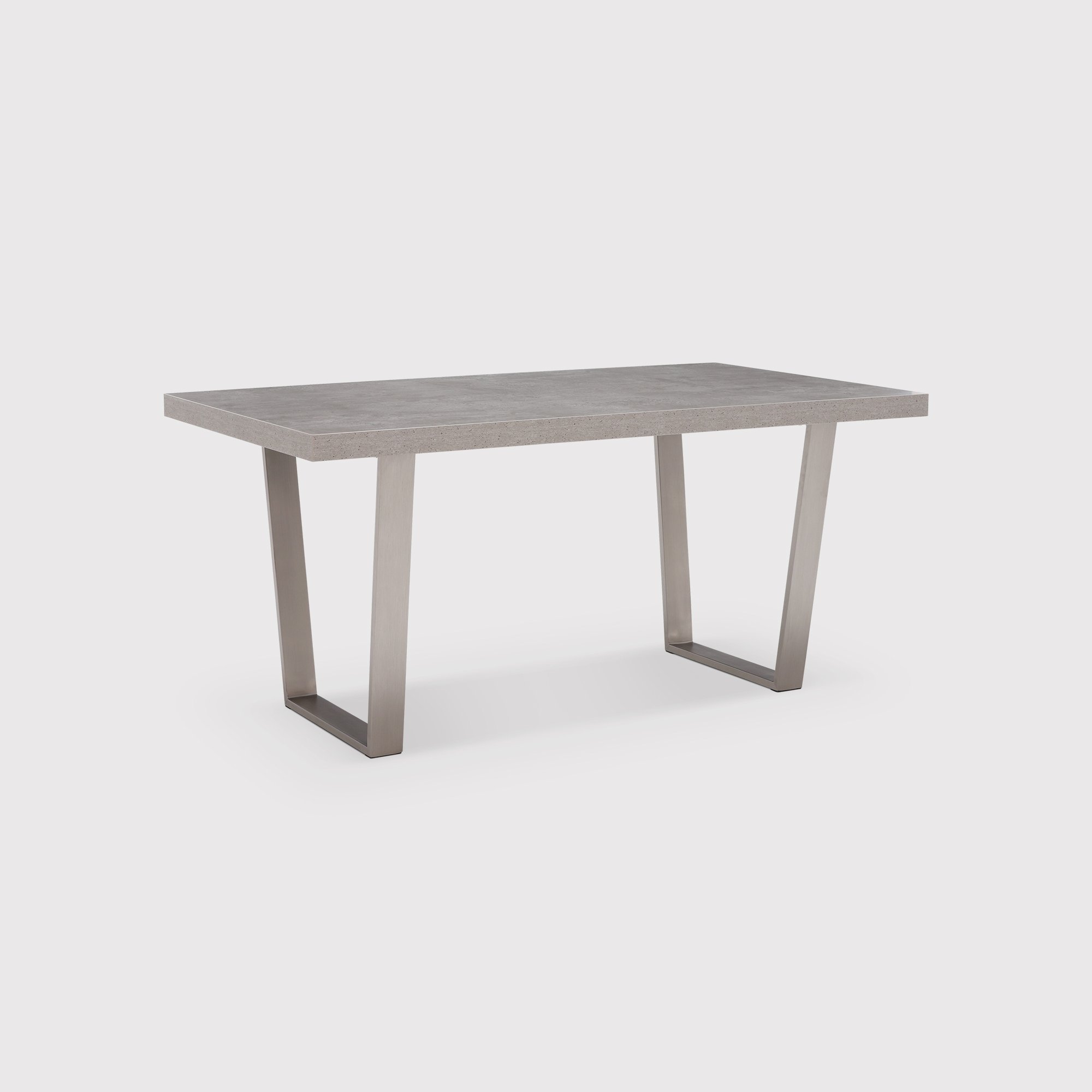 Photo of 160cm Halmstad fixed top dining table 160cm in grey w160cm
