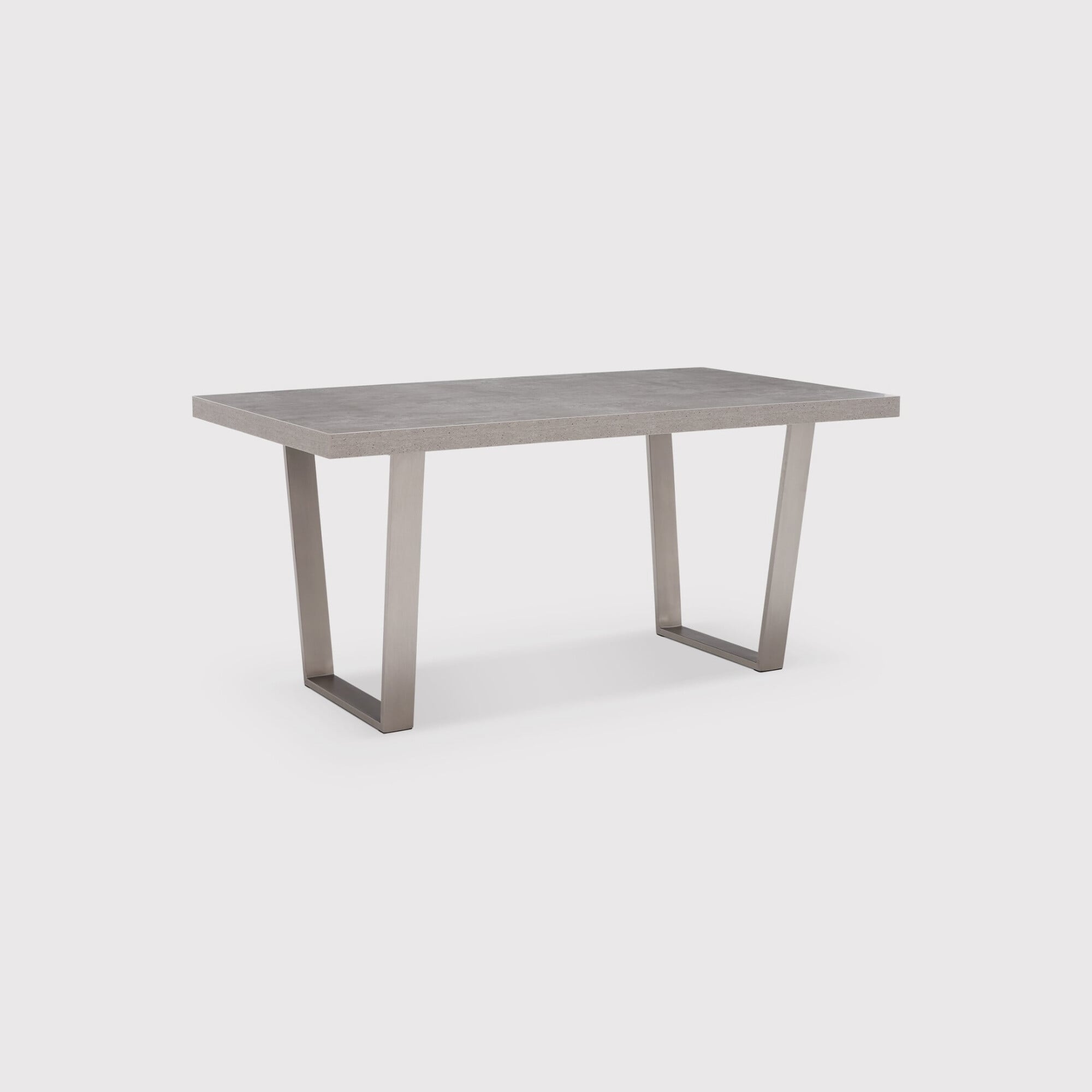 160cm Halmstad fixed top dining table 160cm in grey concrete effect w160cm