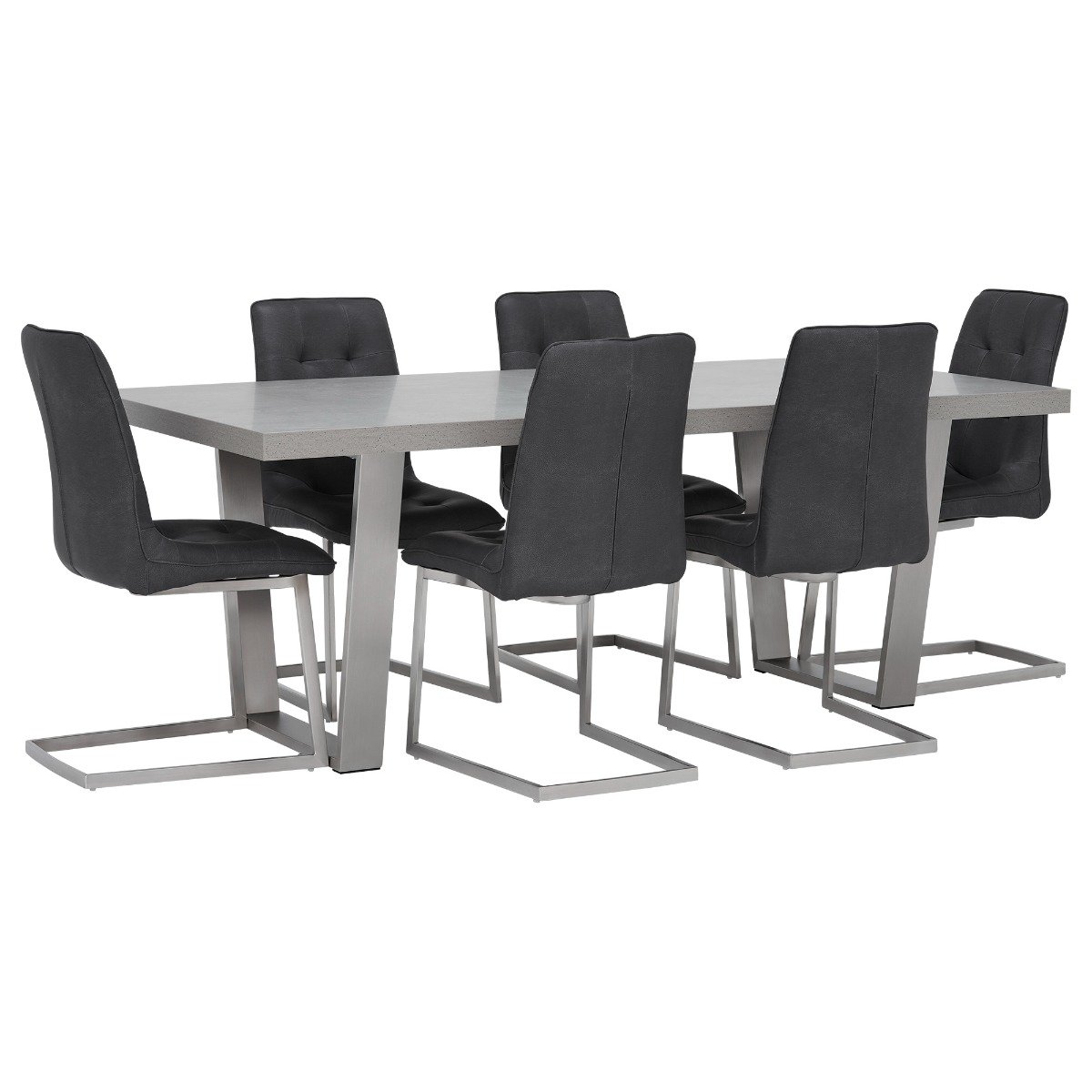 Photo of Halmstad 200cm dining table & 6 ericka chairs in grey
