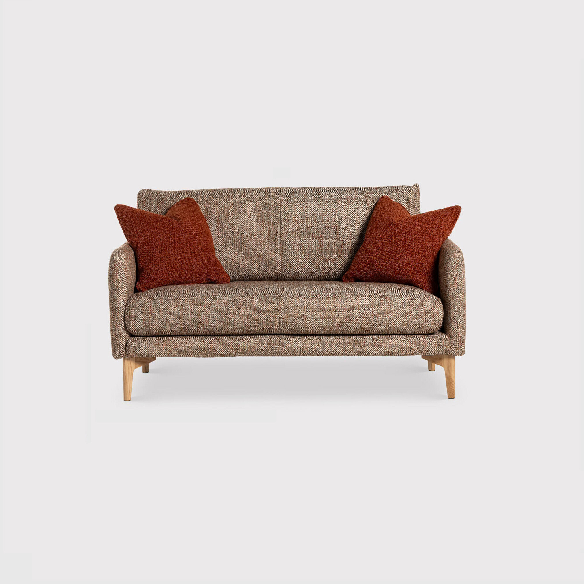 View Ercol aosta small sofa in brown fabric View Ercol aosta small sofa in brown fabric