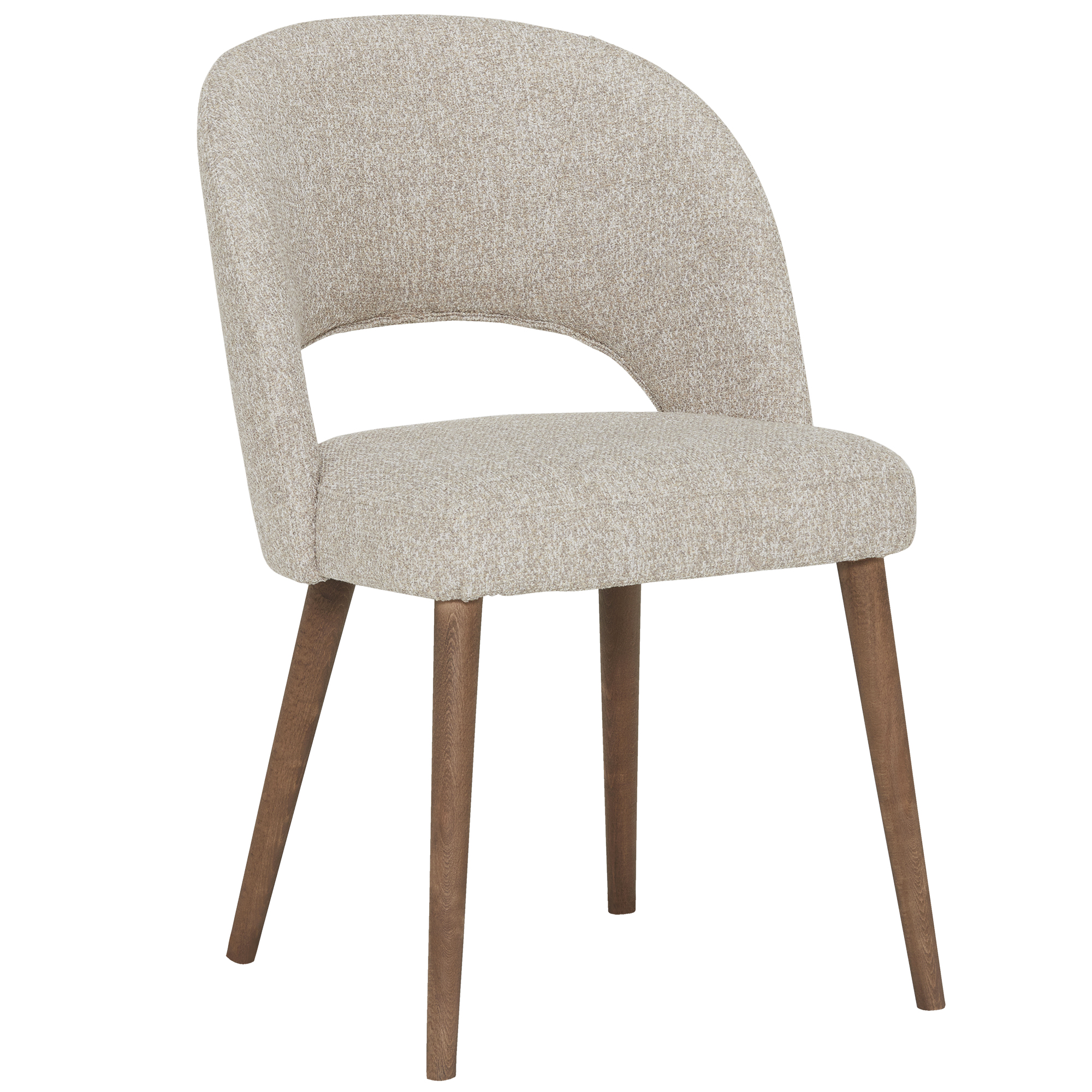 Pure Furniture Beck Dining Chair With Wooden Legs, Neutral | Barker & Stonehouse