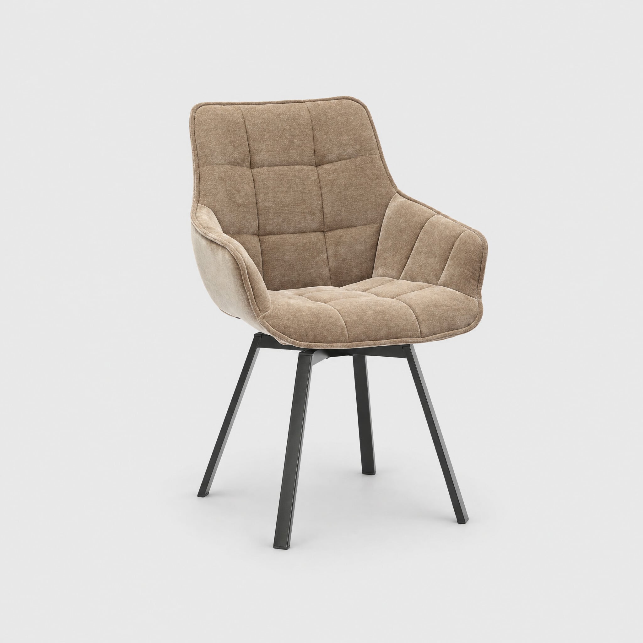 Jasper dining armchair with 360 swivel fabric