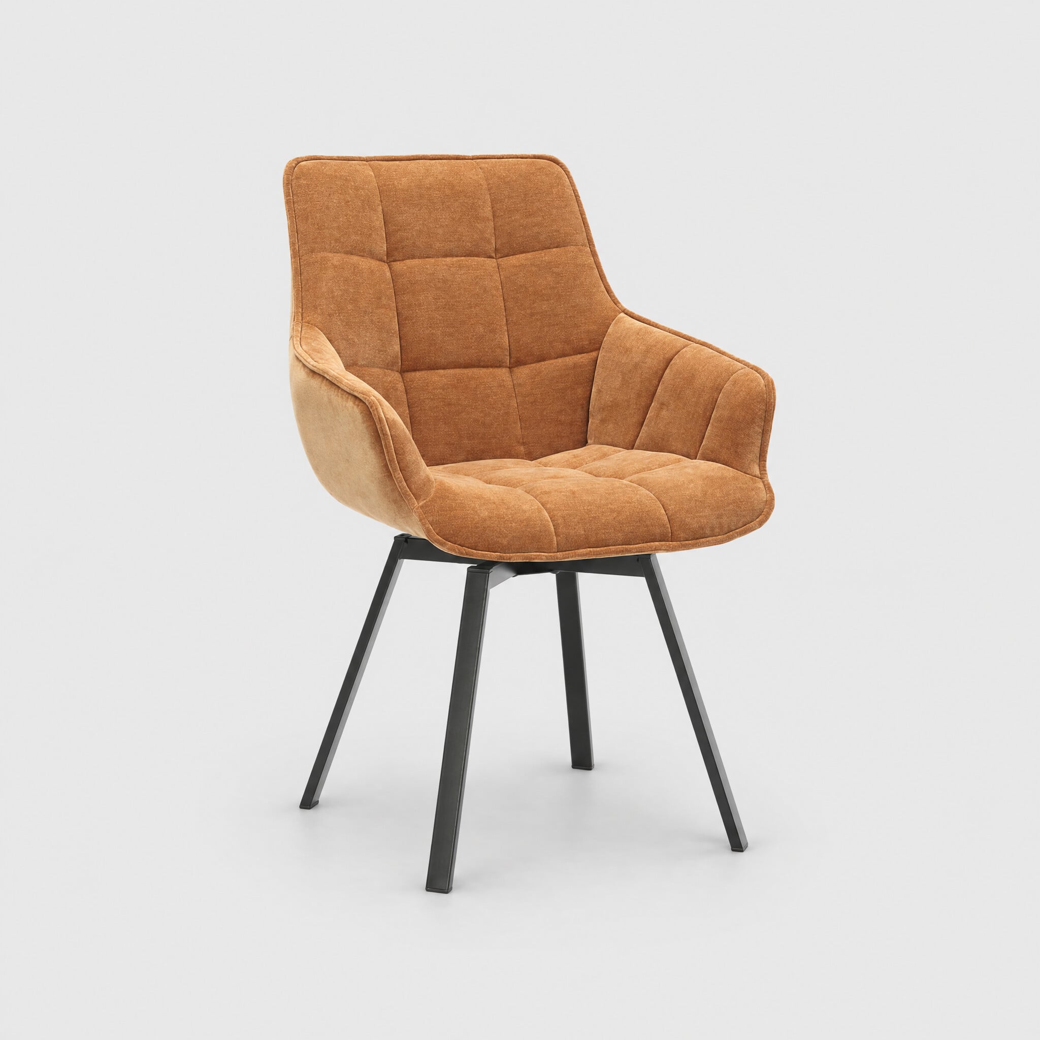 Jasper dining armchair with 360 swivel fabric
