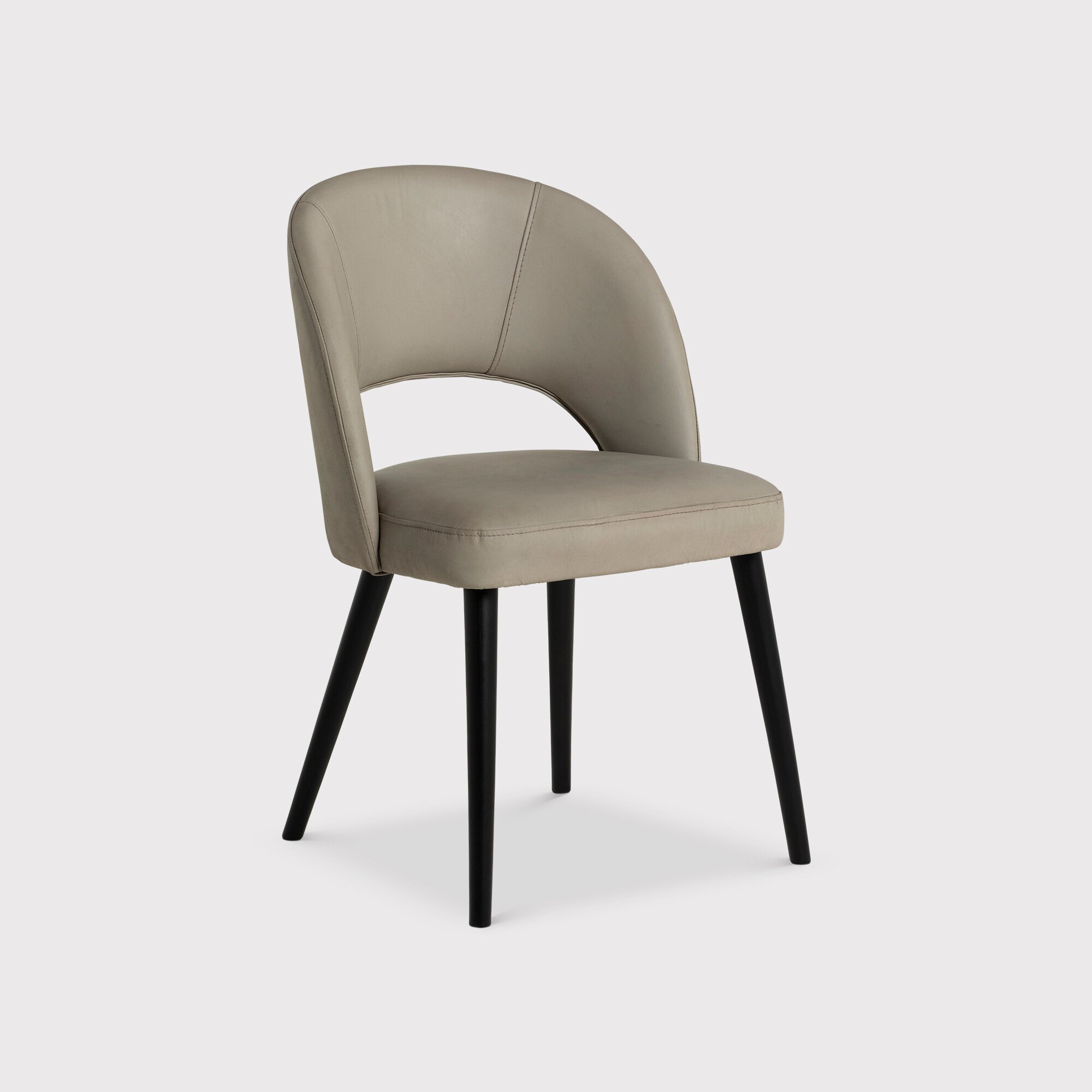 Pure Furniture Beck Dining Chair, Grey Leather | Barker & Stonehouse