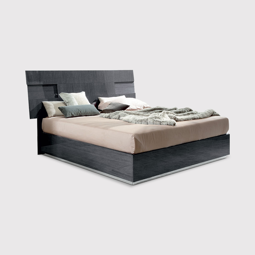 Borgia Superking Bed & Split Slats, Grey | Super King | Barker & Stonehouse