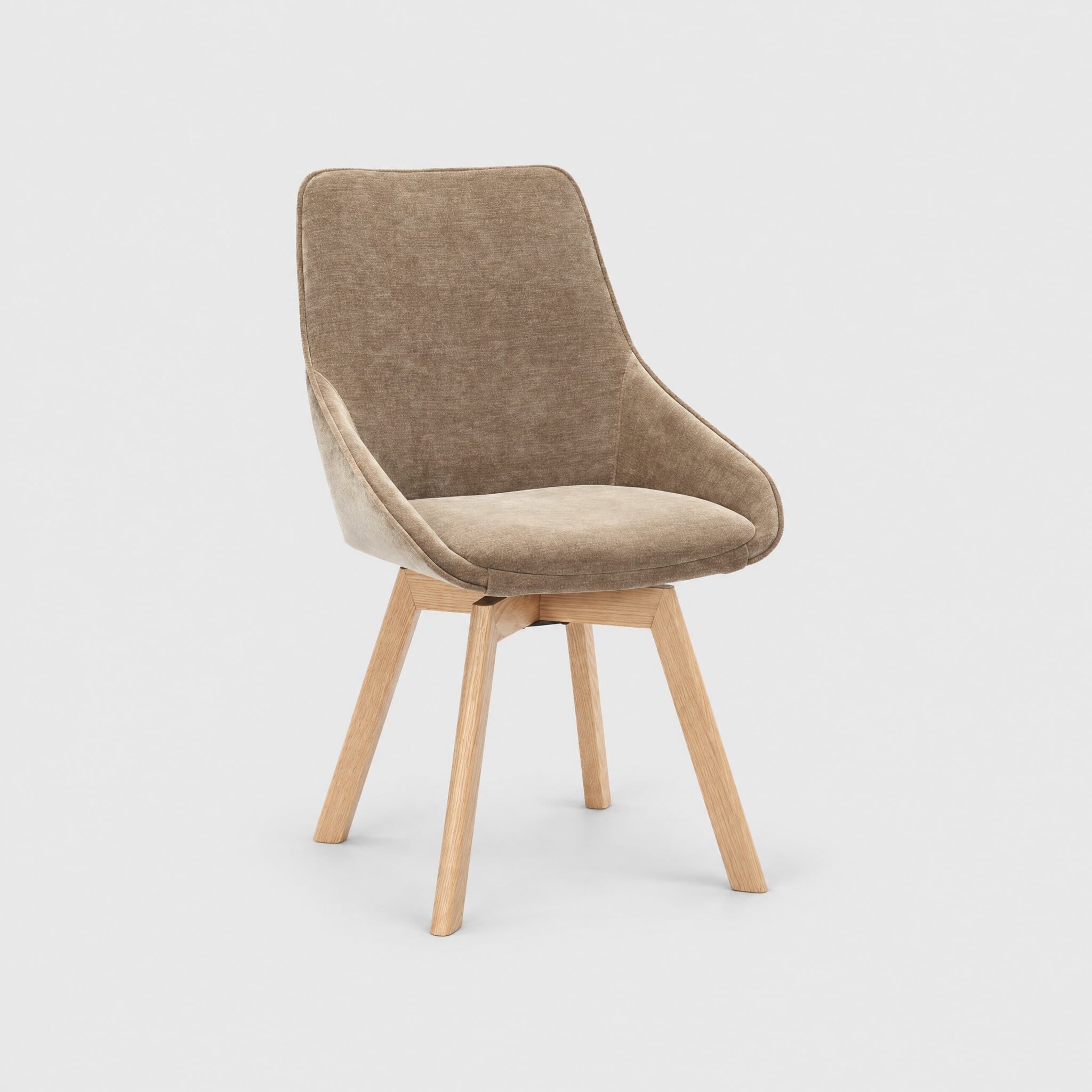 Beckton dining chair with 360 swivel fabric