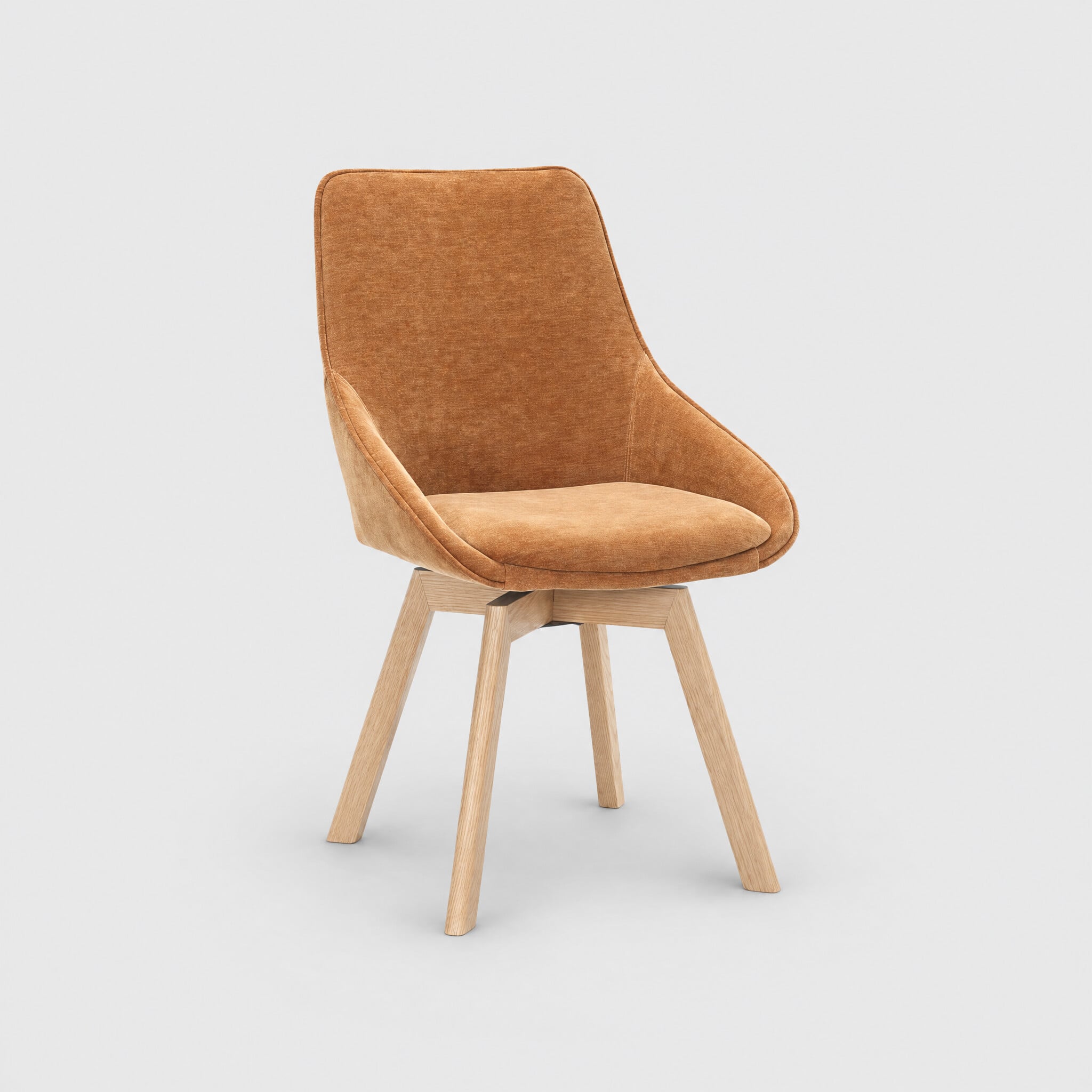 Beckton dining chair with 360 swivel fabric