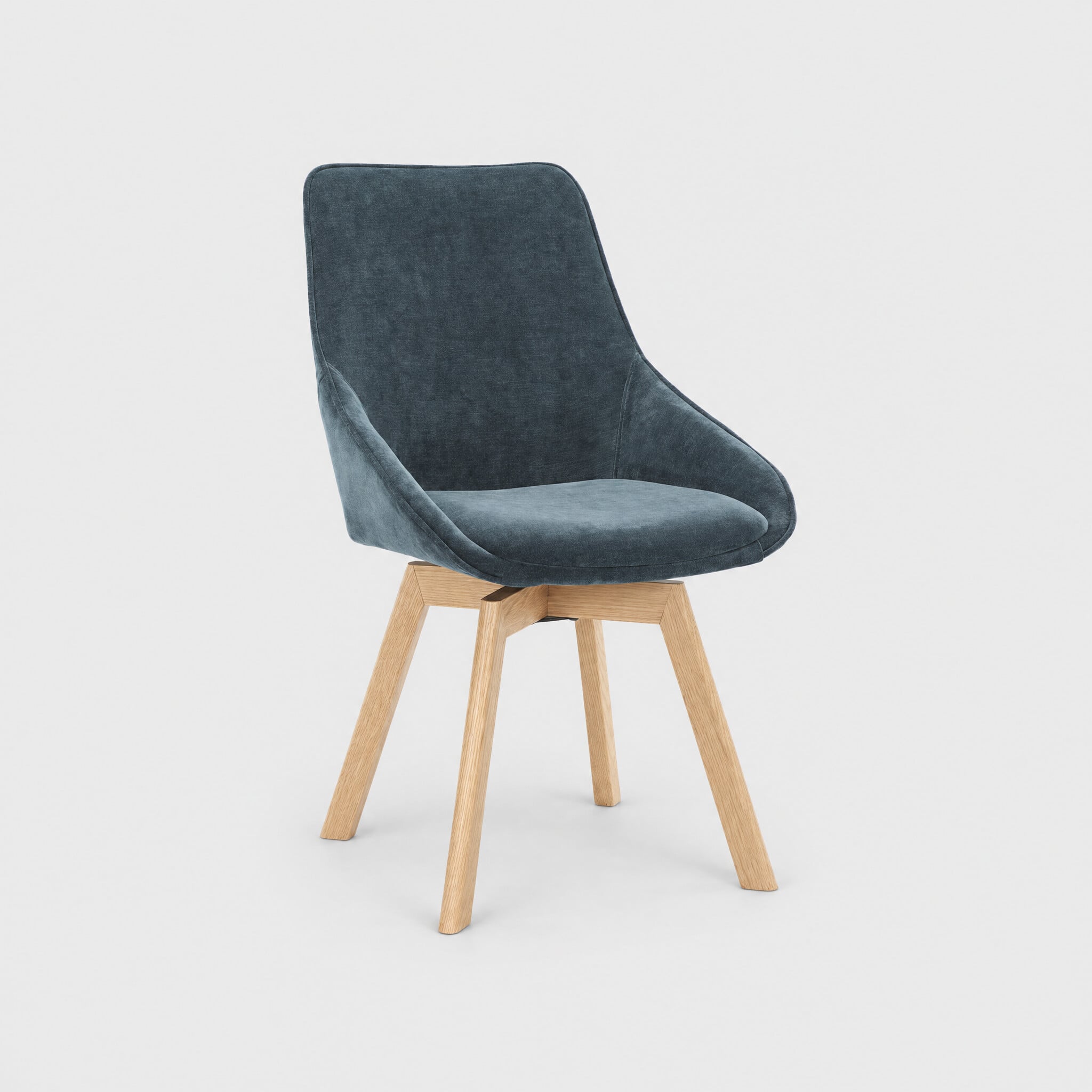 Beckton dining chair with 360 swivel fabric