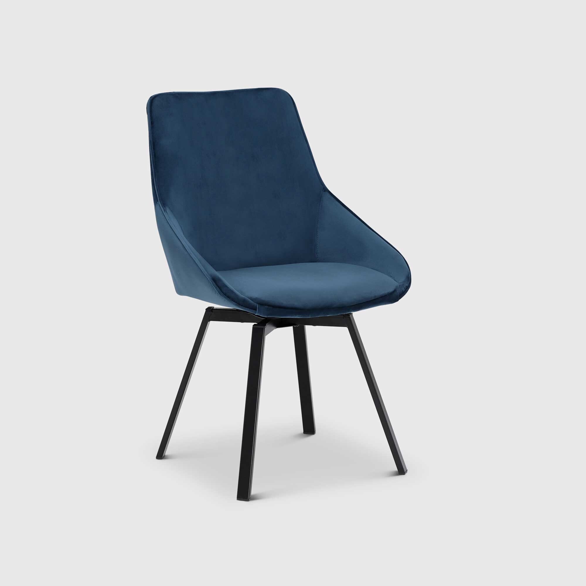 Beckton Leisure Dining Swivel Dining Chair, Blue | Barker & Stonehouse