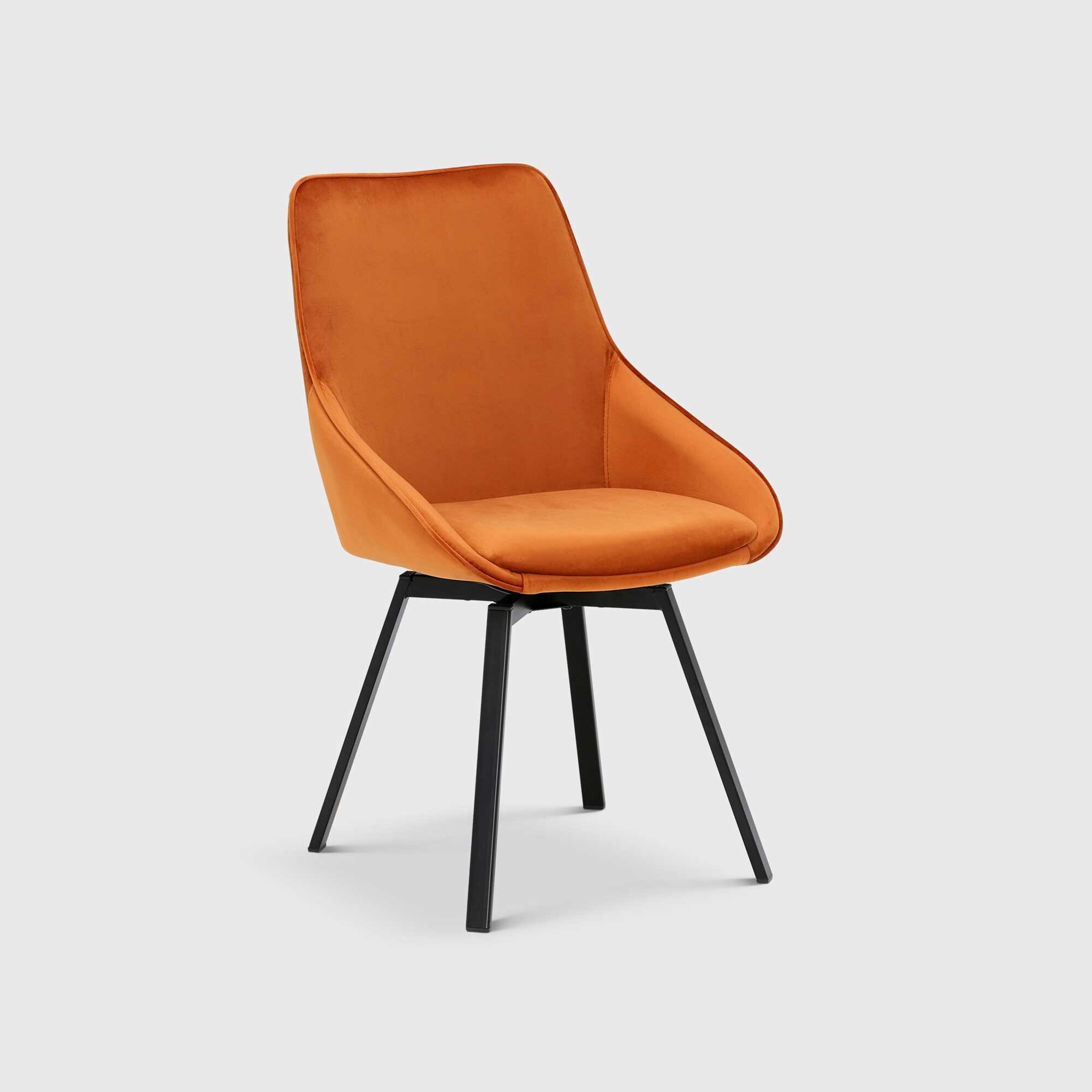 Beckton Leisure Swivel Dining Chair, Orange | Barker & Stonehouse