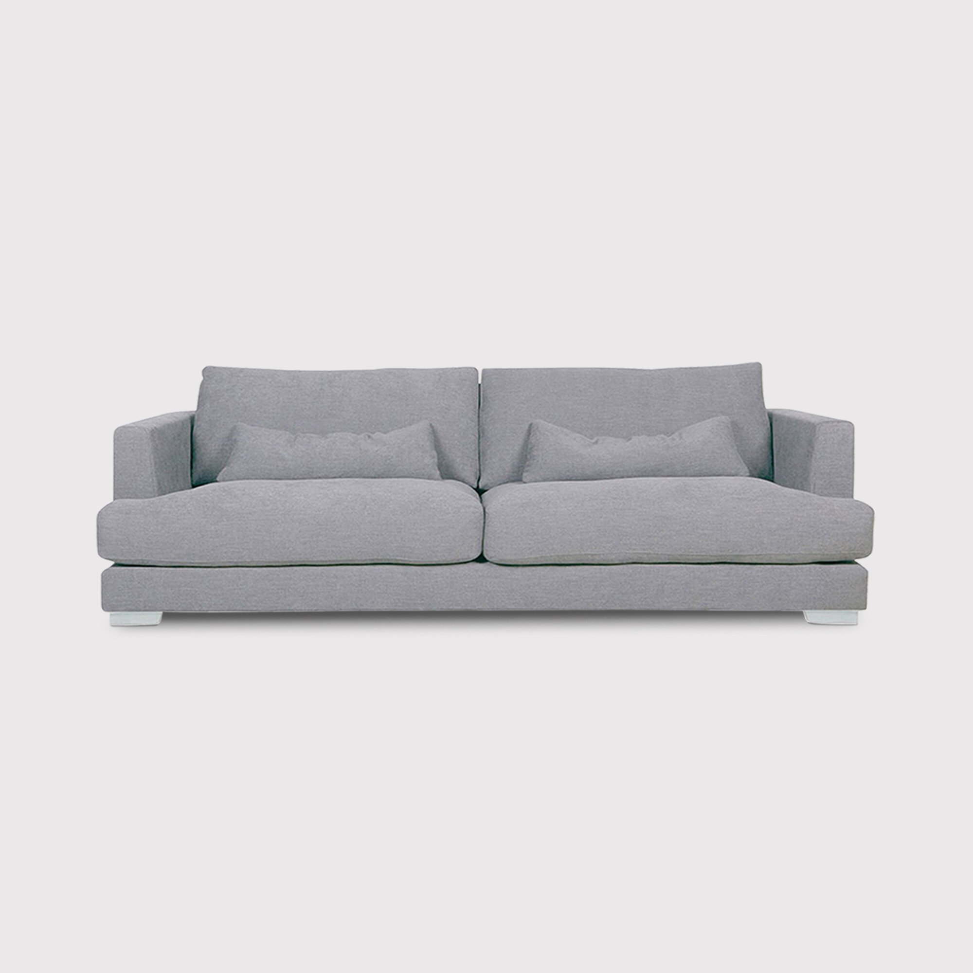 Flavin 3 Seater Sofa, Grey Fabric | Barker & Stonehouse