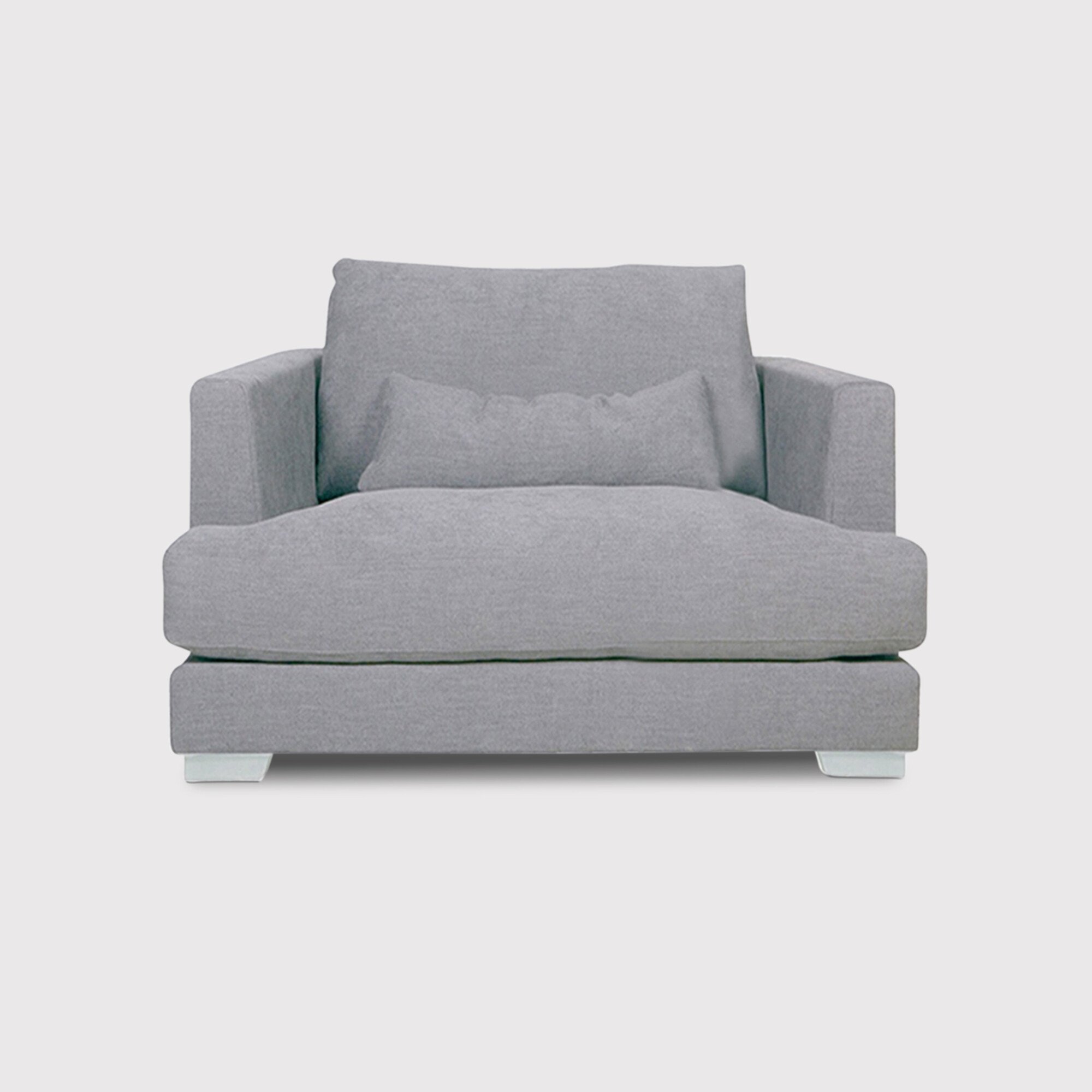 Flavin Wide Armchair, Grey Fabric | Barker & Stonehouse