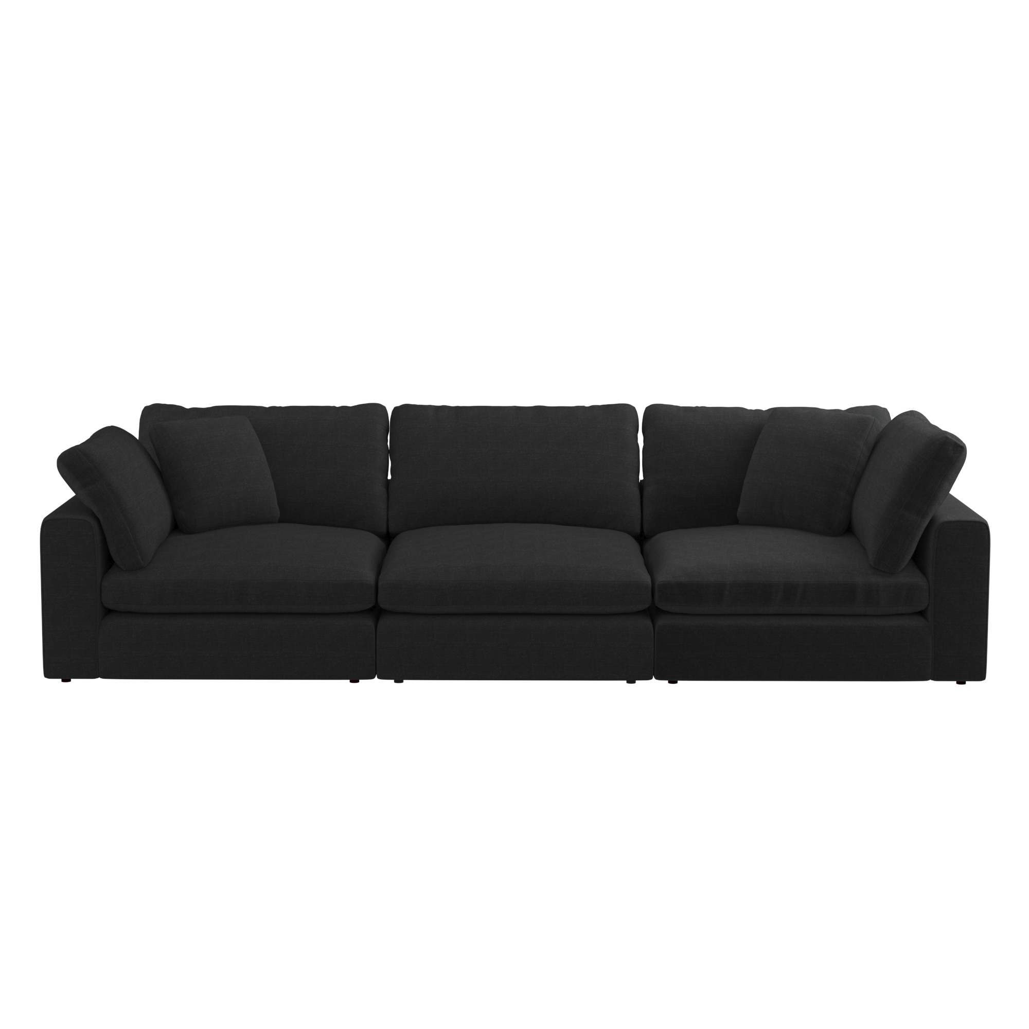 Artenis 3 Seater Sofa, Black Fabric | Barker & Stonehouse