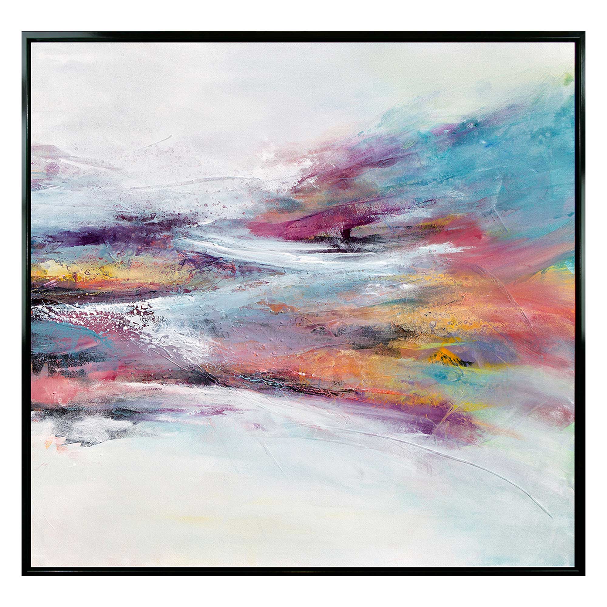Abstract Fusion Framed Canvas Print, Square | Barker & Stonehouse