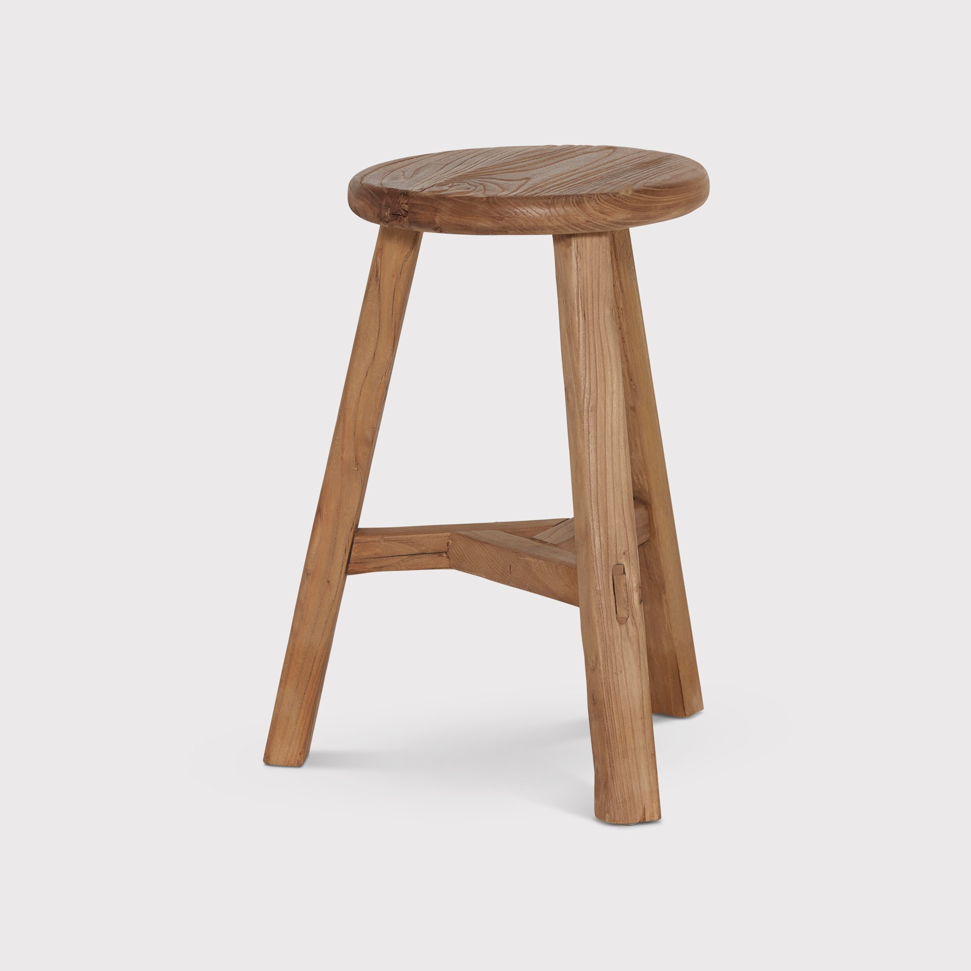 Timothy Oulton Abode Thin Top Stool, Brown | Barker & Stonehouse