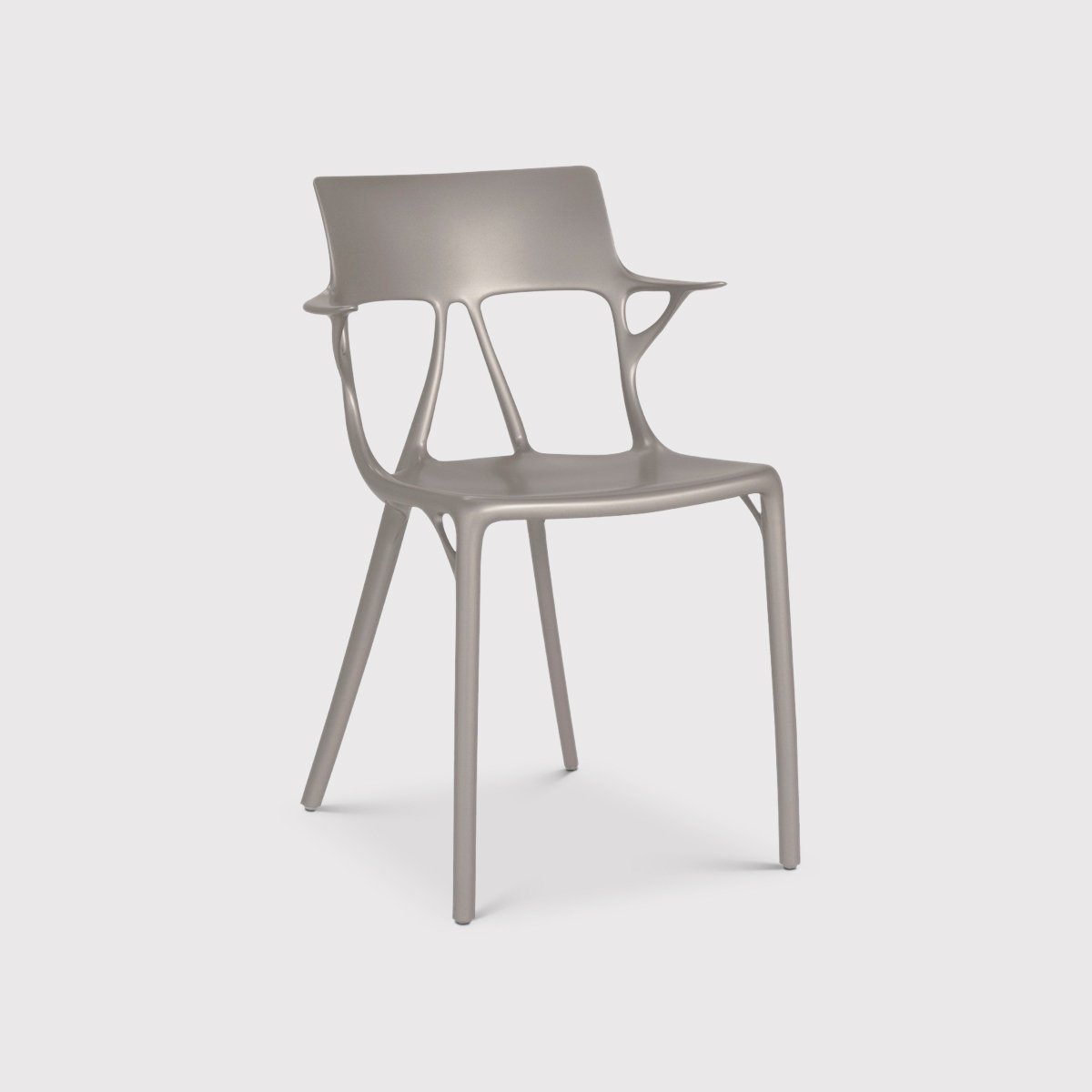 Kartell Ai Dining Chair, Silver | Barker & Stonehouse