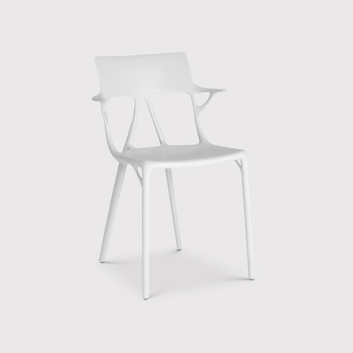Kartell Ai White Recycled Open Back Dining Chair, White - Barker ...
