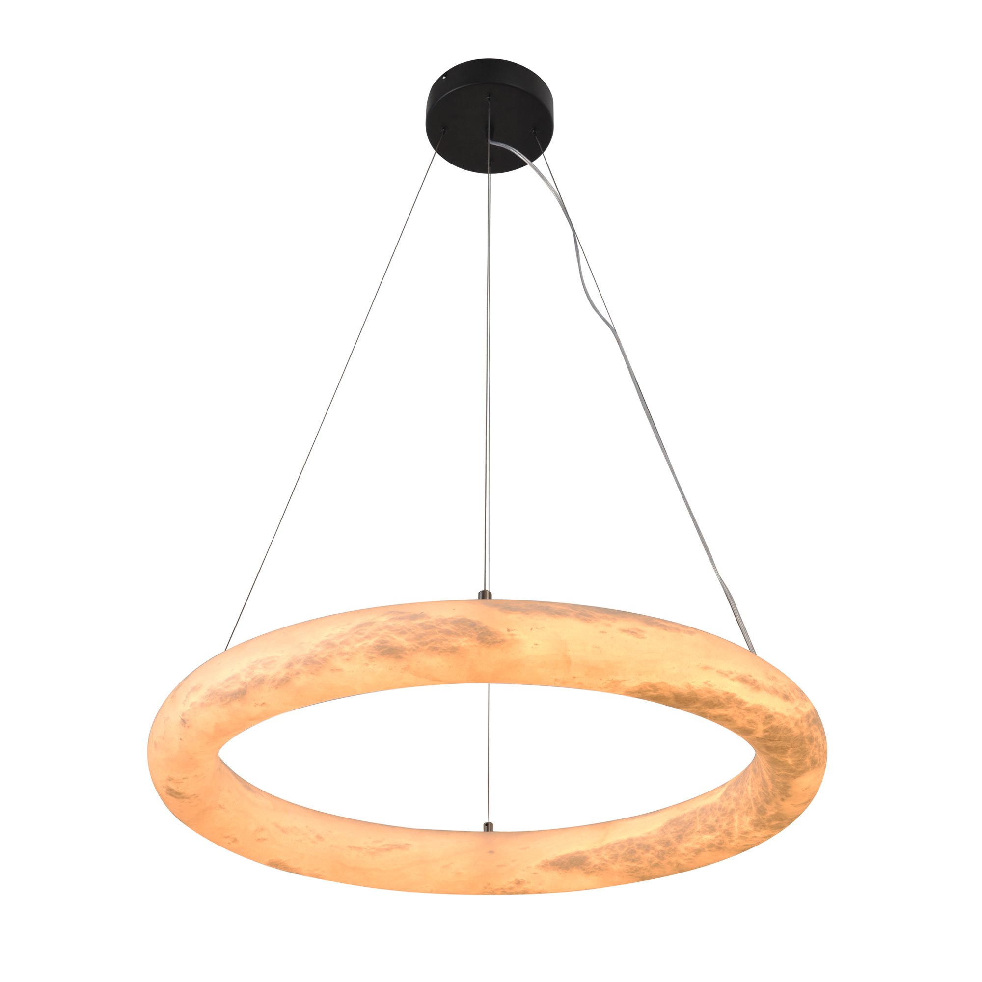 Timothy Oulton Alabaster Ring Pendant 79cm Light, Neutral | Barker & Stonehouse