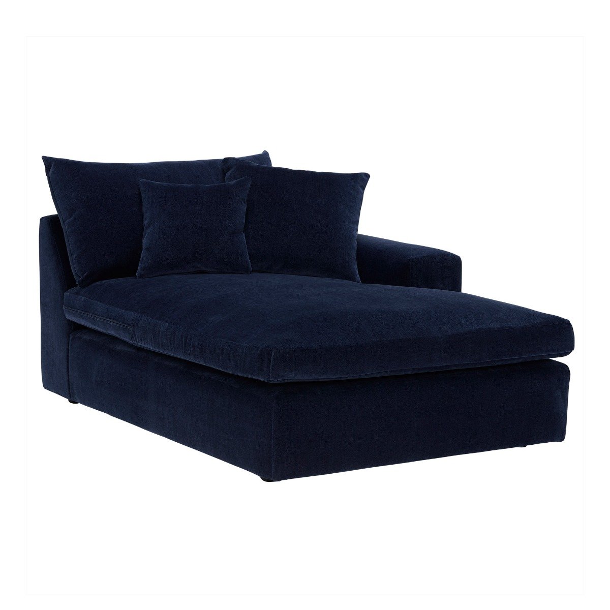 Alaska Chaise with 1 Arm Right, Blue Fabric | Barker & Stonehouse