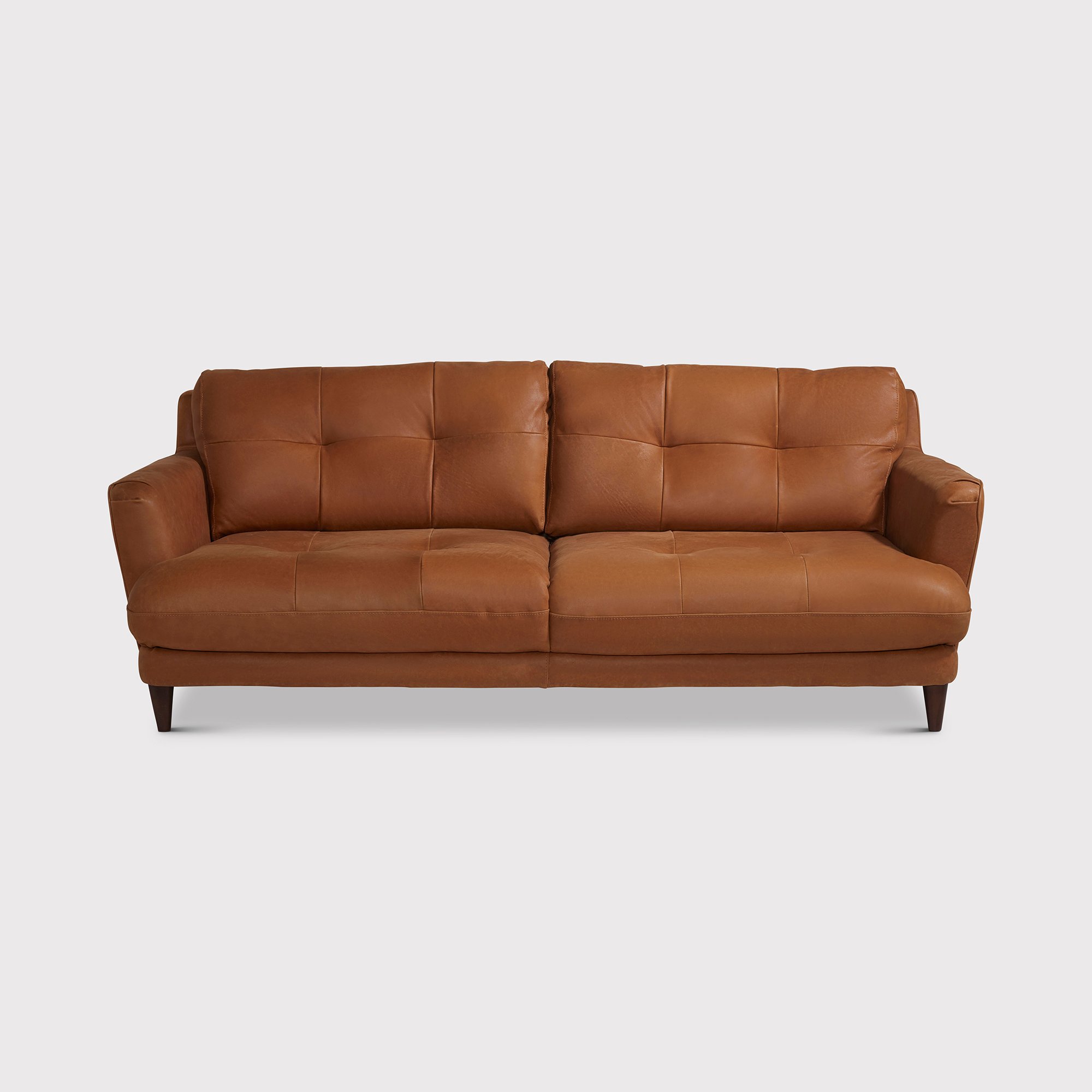 Aldo 3 Seater Sofa, Brown Leather | Barker & Stonehouse