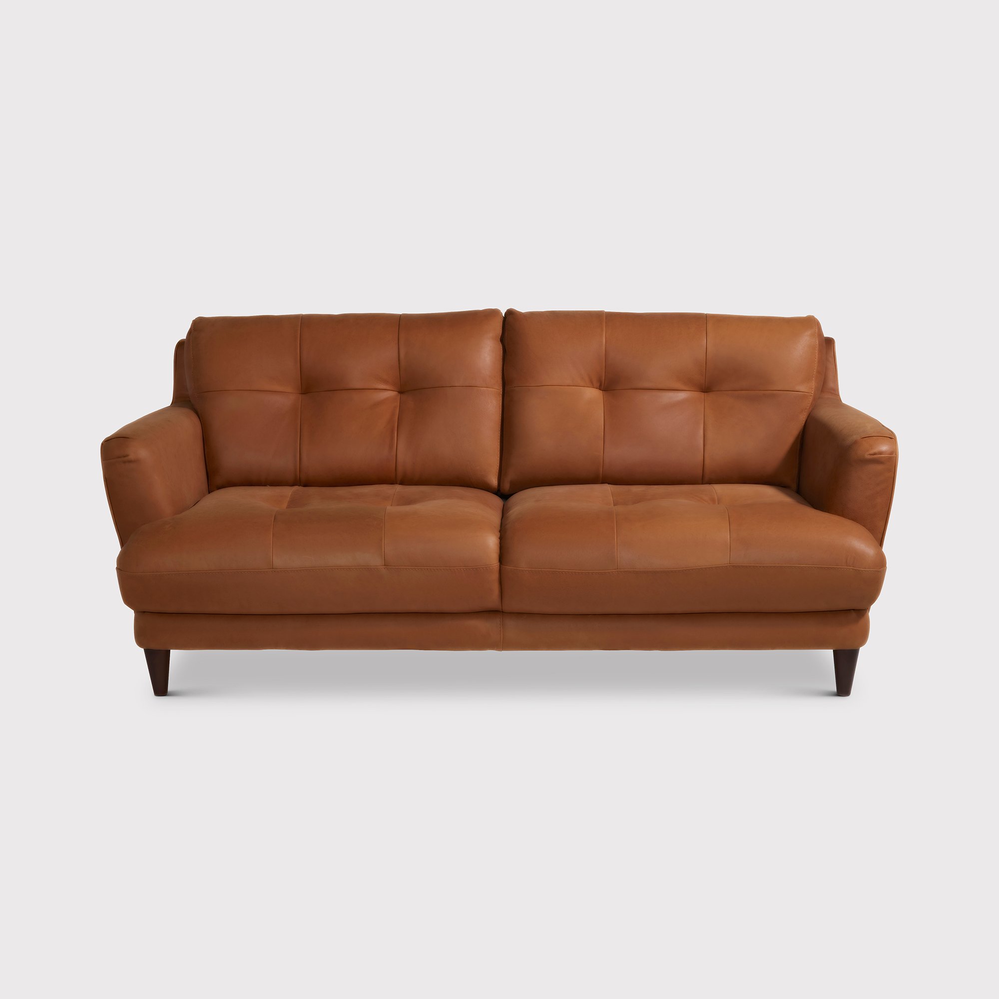 Aldo Loveseat Sofa, Brown Leather | Barker & Stonehouse