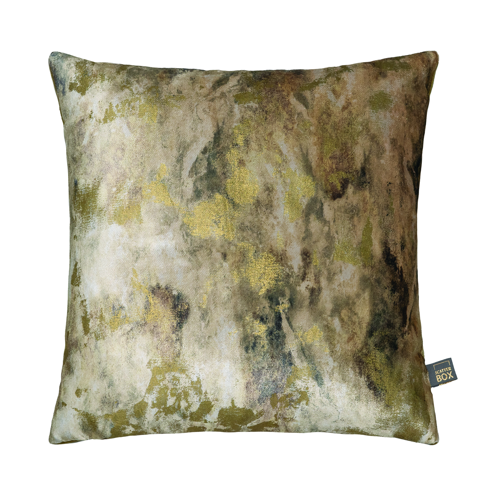 Abstract Metallic Cushion, Square, Gold | Barker & Stonehouse