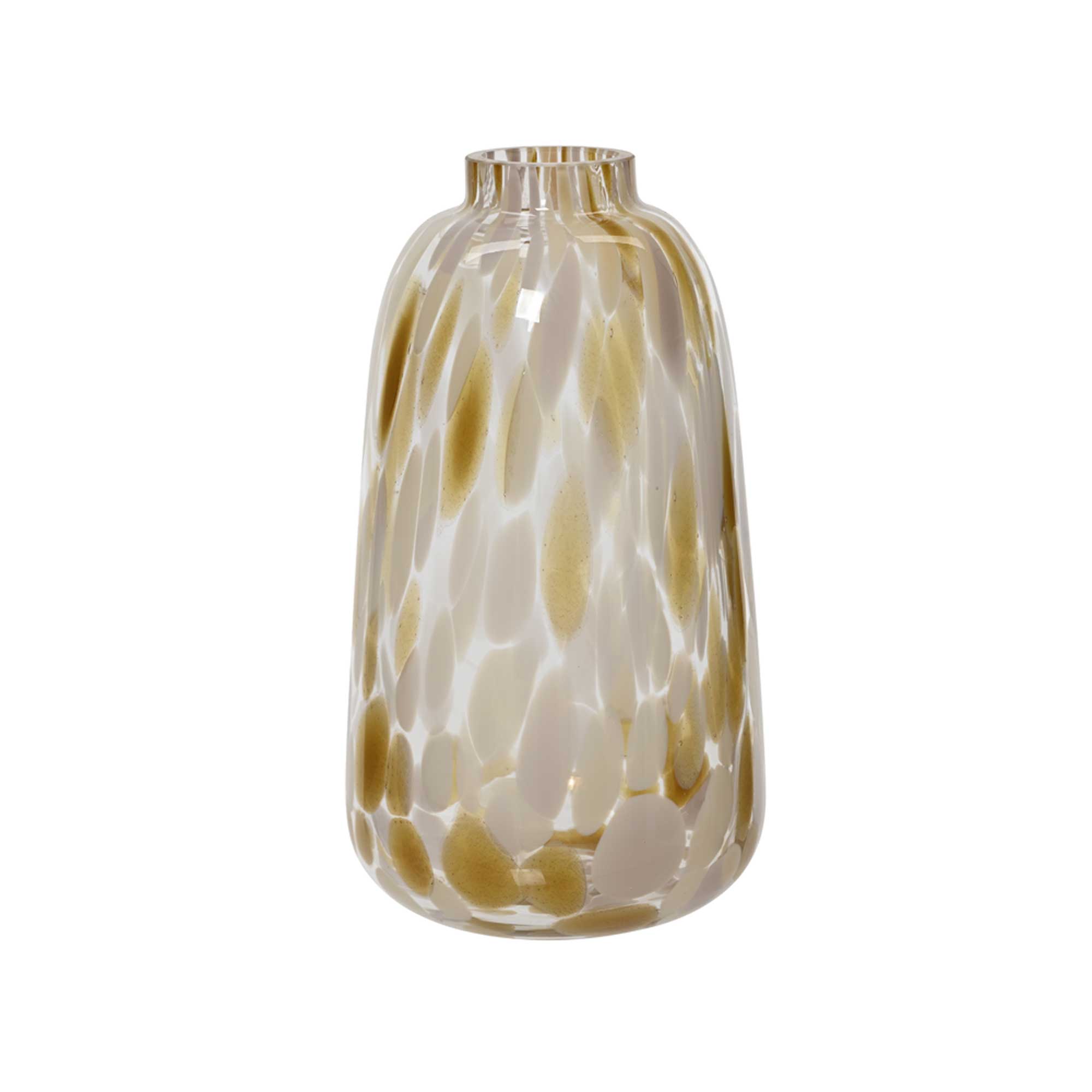 Amber Speckled Glass Vase, Neutral | Barker & Stonehouse