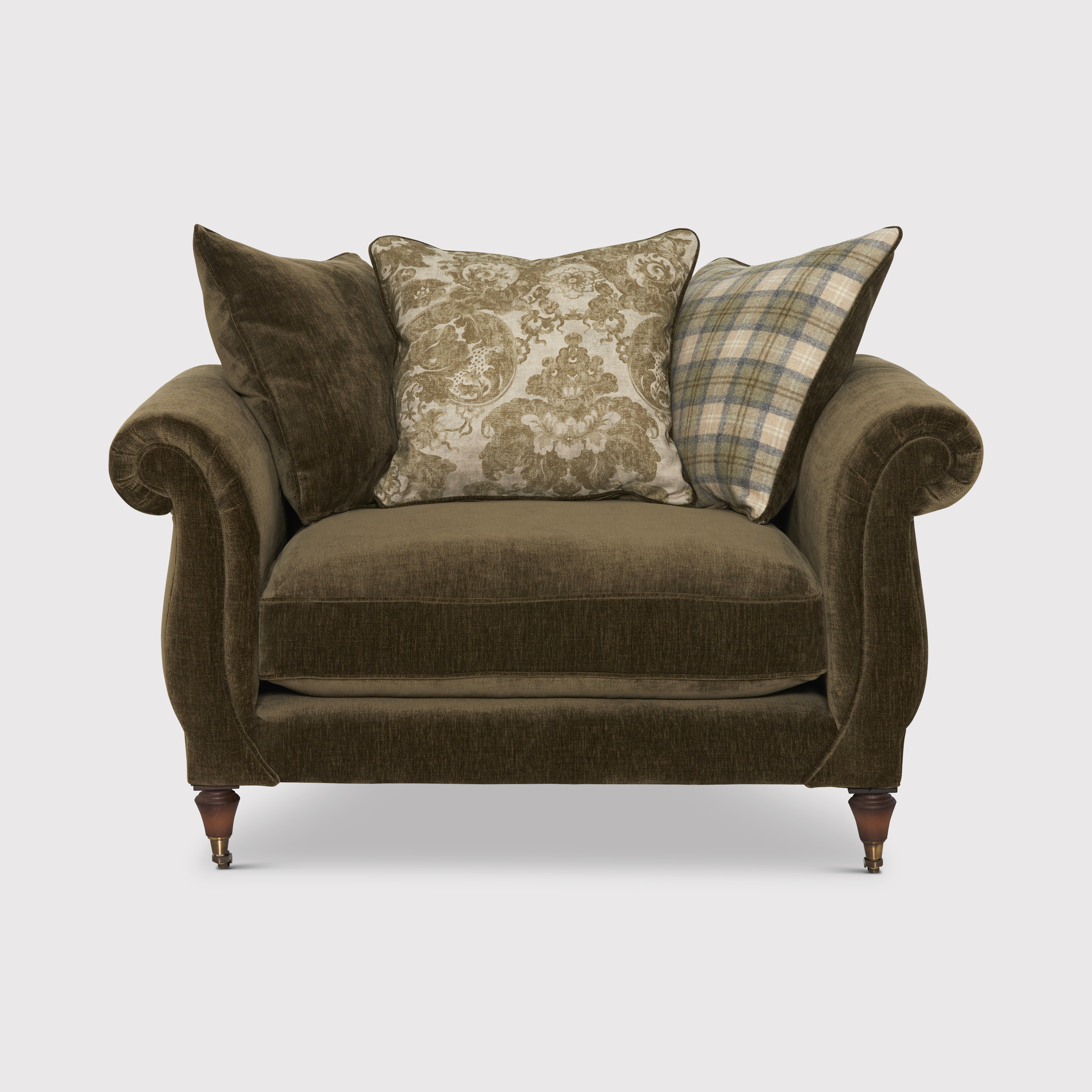 Atherton Snuggler, Green Fabric | Barker & Stonehouse