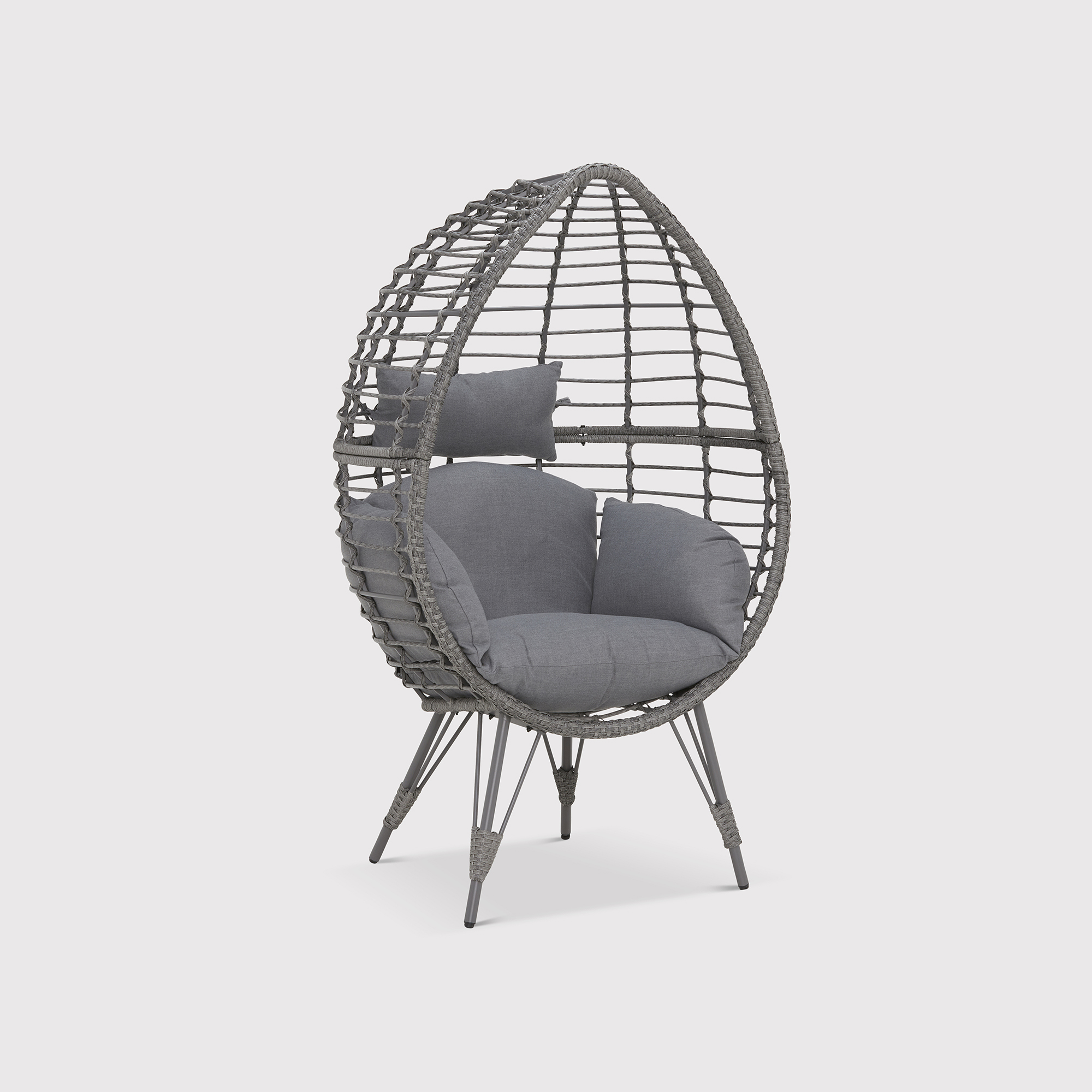 Bergamo Standing Egg Chair, Grey | Barker & Stonehouse