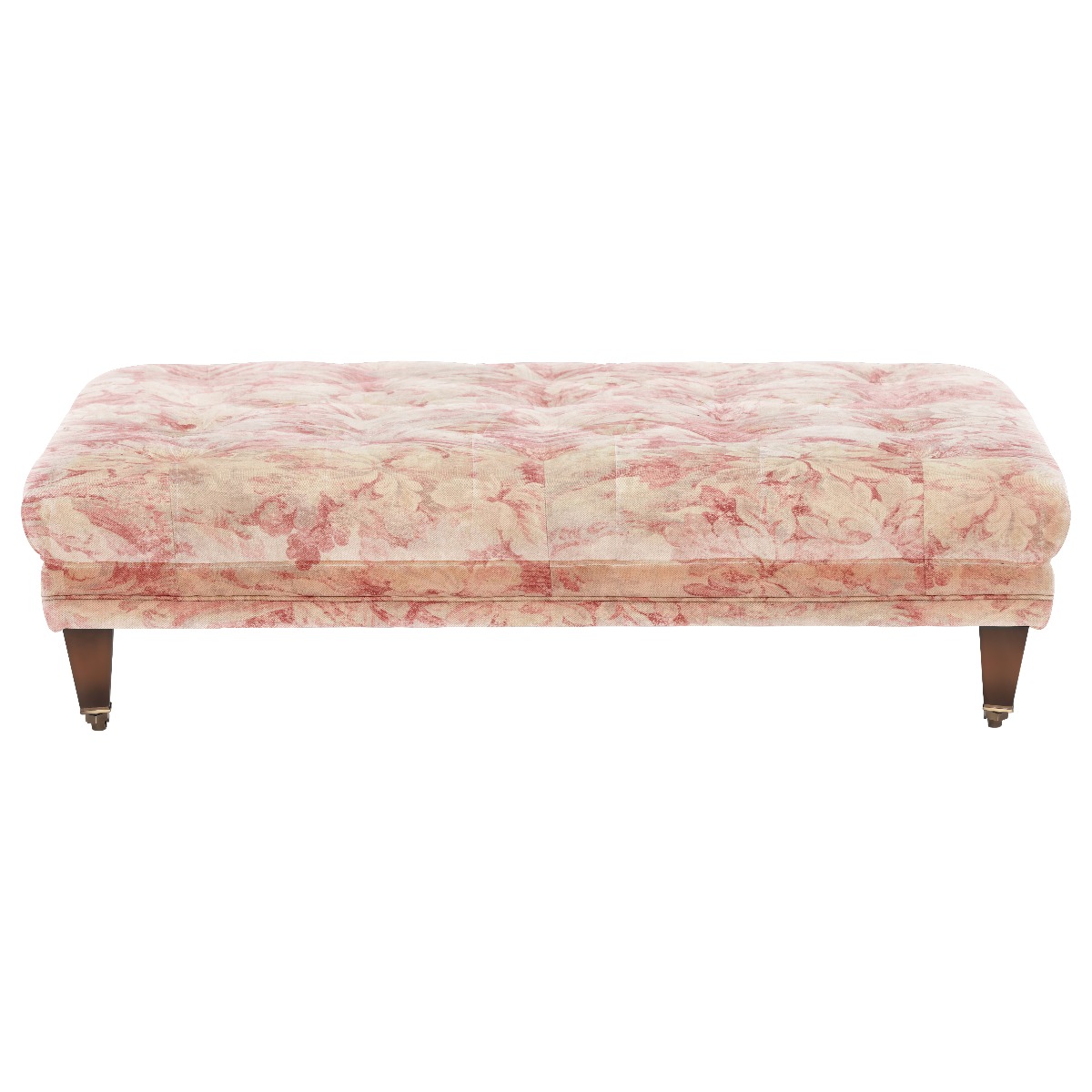 Blackwell Small Button Stool, Pink Fabric | Barker & Stonehouse