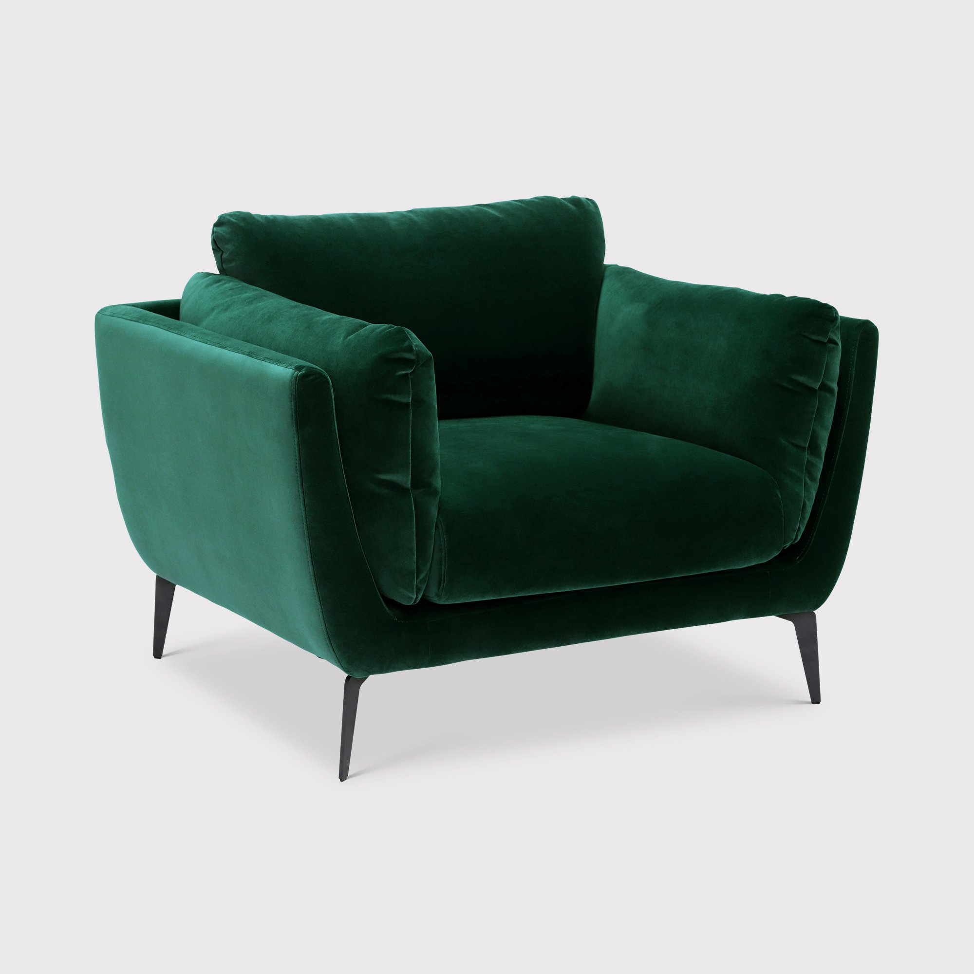 Boone Tub Chair, Green Fabric | Barker & Stonehouse