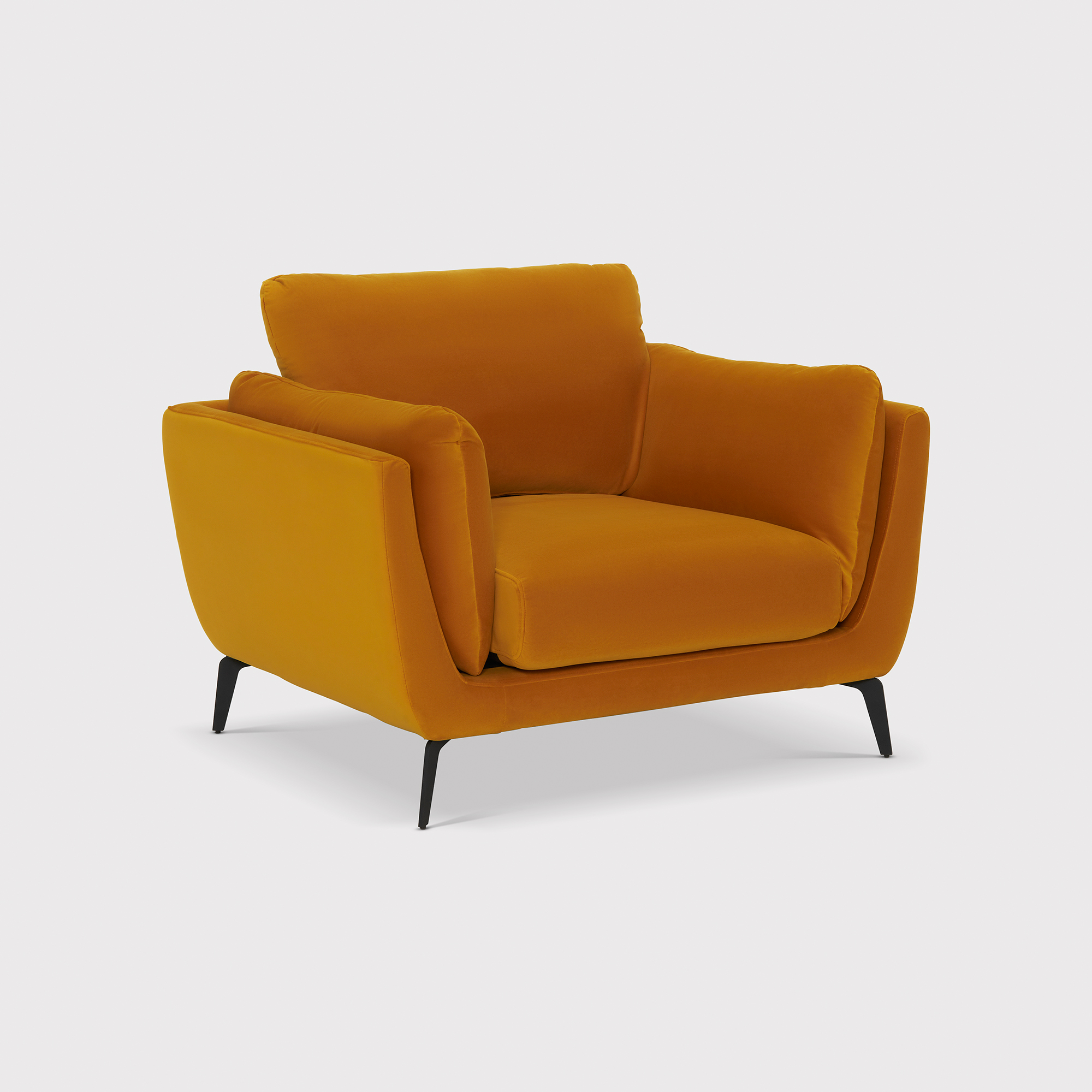 Photo of Boone armchair in yellow fabric