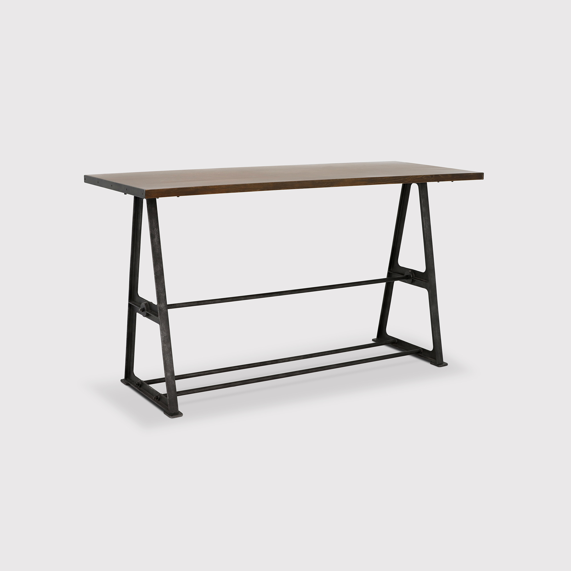 Photo of Bowery industrial bar table 200x80x110cm in brown