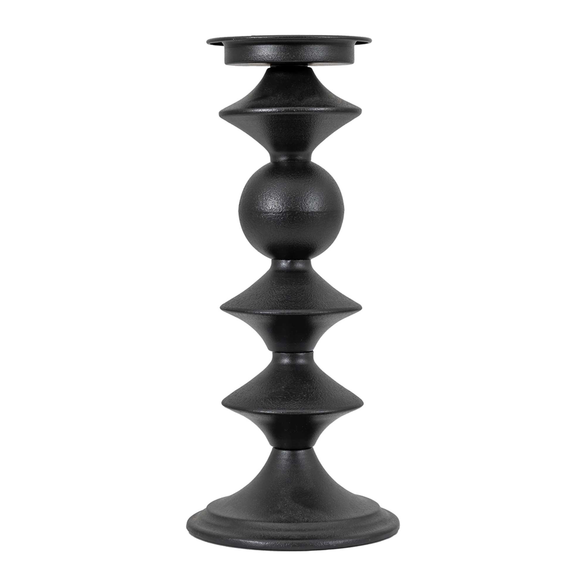 Black Sculpted Candleholder | Barker & Stonehouse