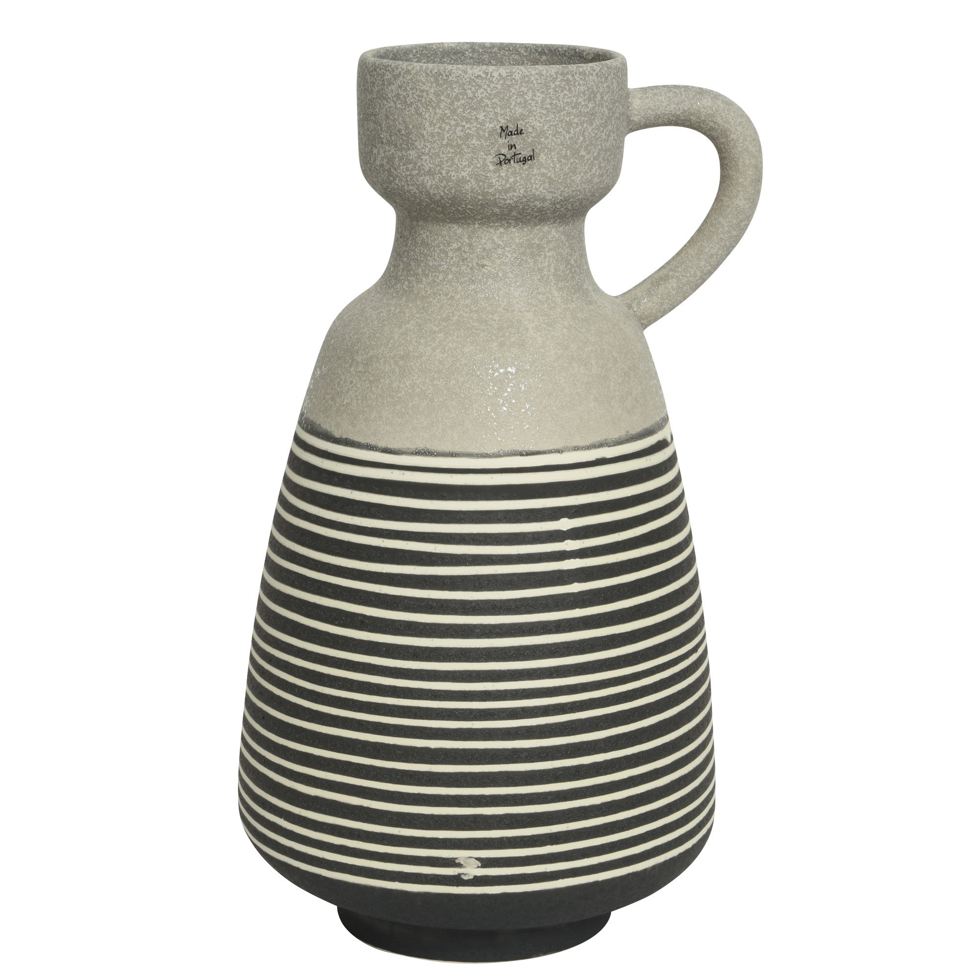 Black Stripe Vase, Grey | Barker & Stonehouse