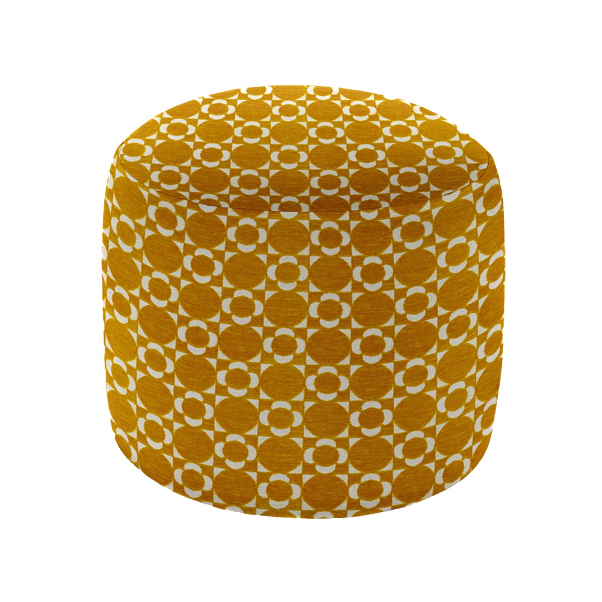 Orla Kiely Conway Small Stool, Yellow Fabric | Barker & Stonehouse