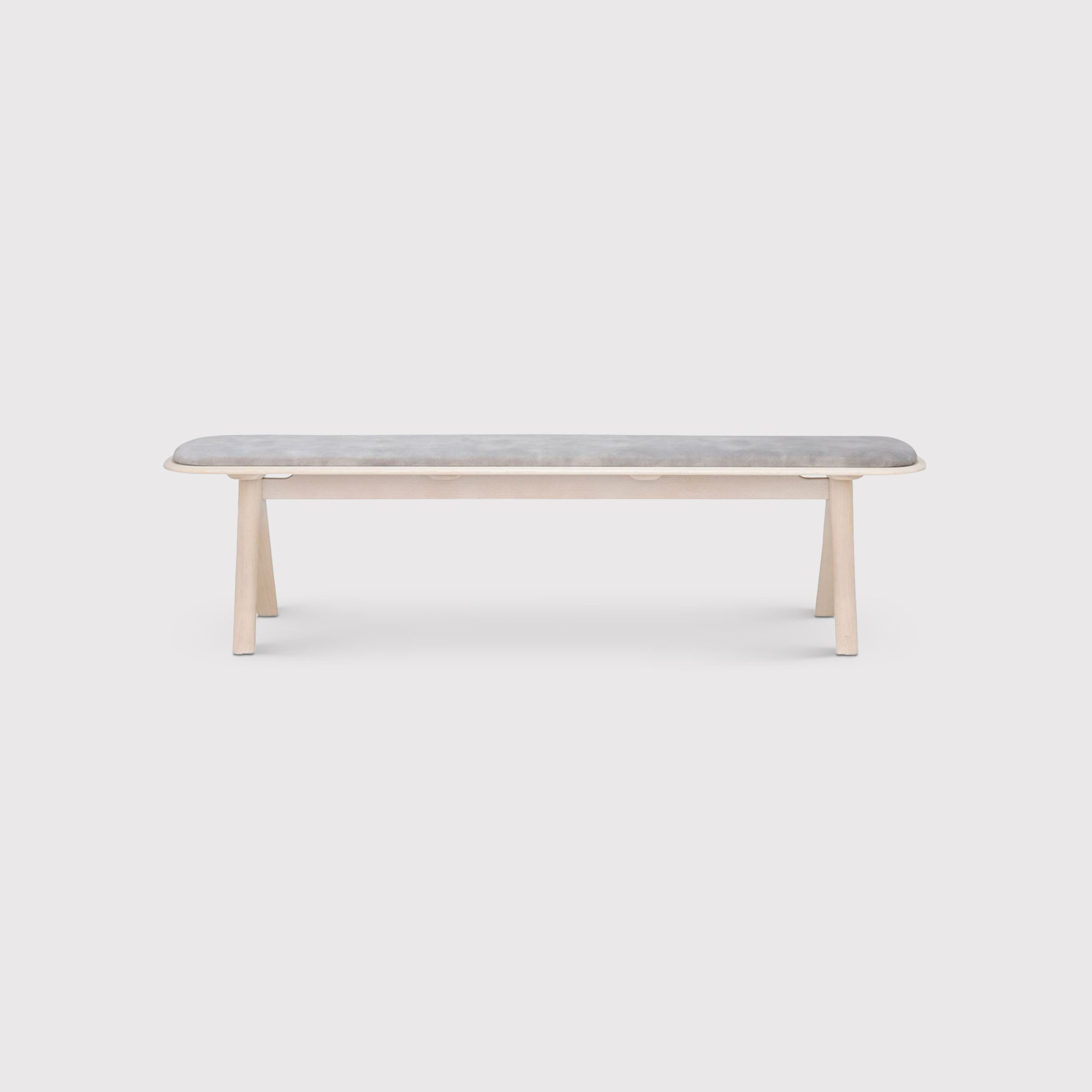 Ercol Corso Upholstered Bench, Neutral Wood | Barker & Stonehouse