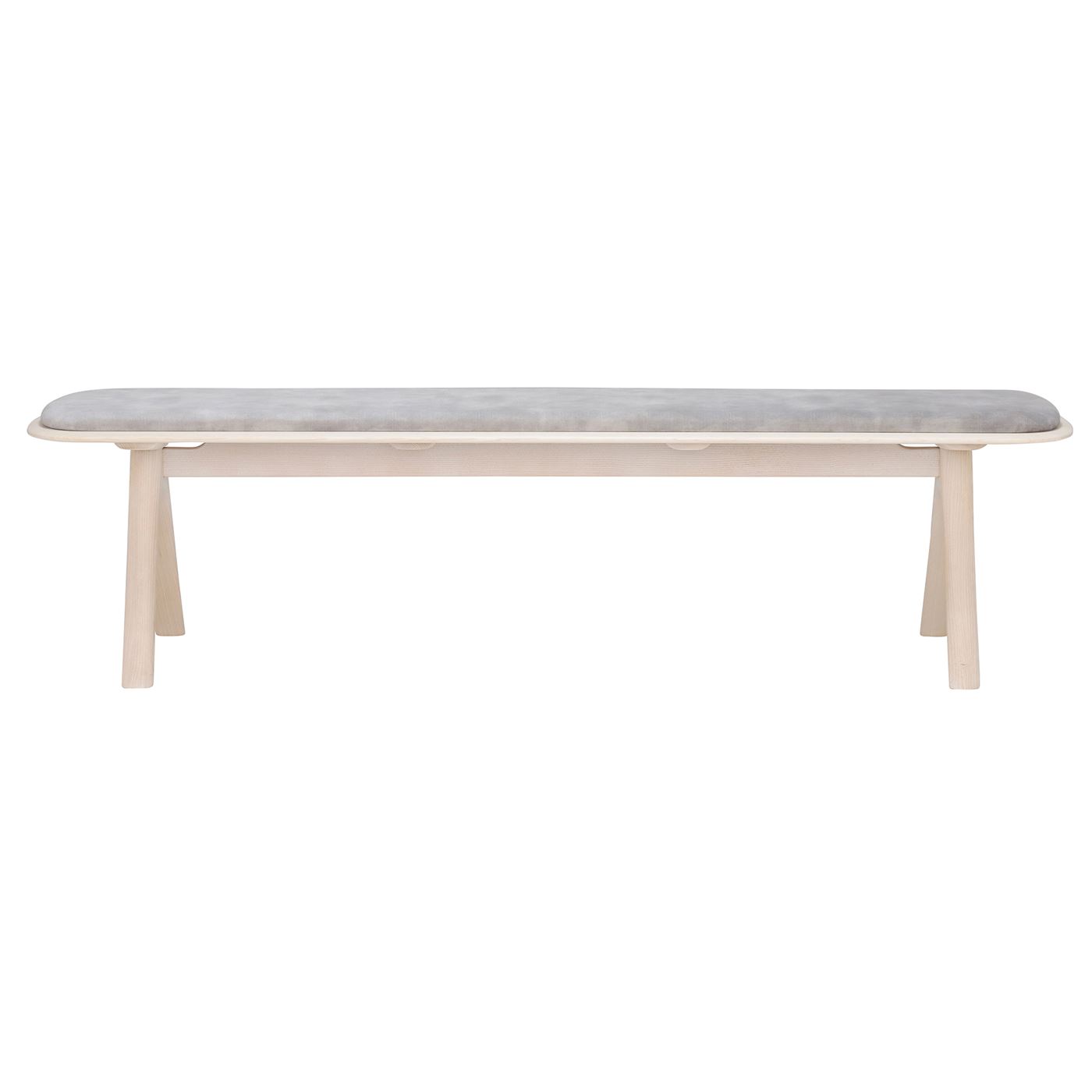 Ercol Corso Upholstered Bench, Neutral Wood | Barker & Stonehouse