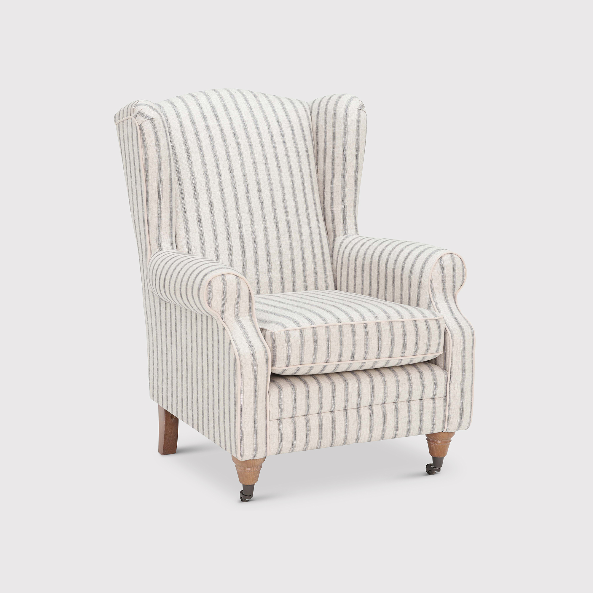 Calluna Accent Wing Chair Unbuttoned, Neutral Fabric | Barker & Stonehouse