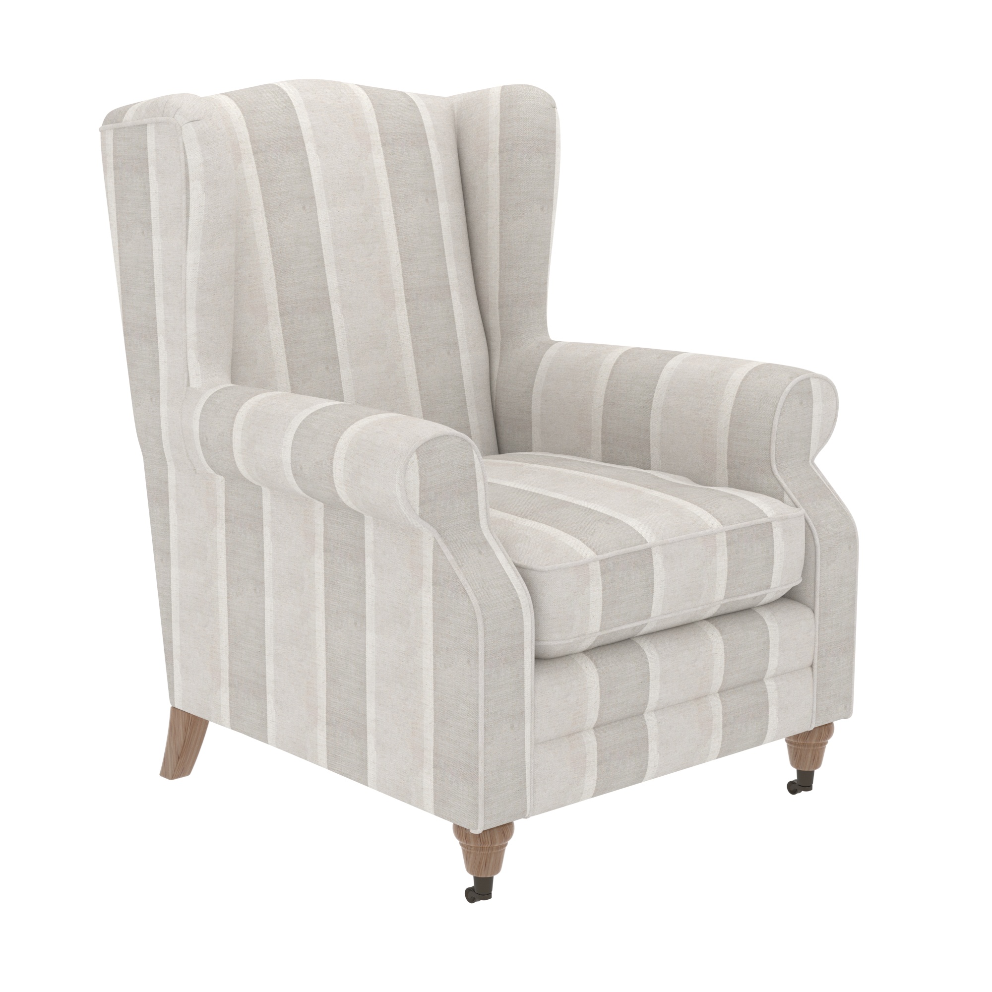 Calluna Accent Highback Chair Unbuttoned, Neutral Fabric | Barker & Stonehouse
