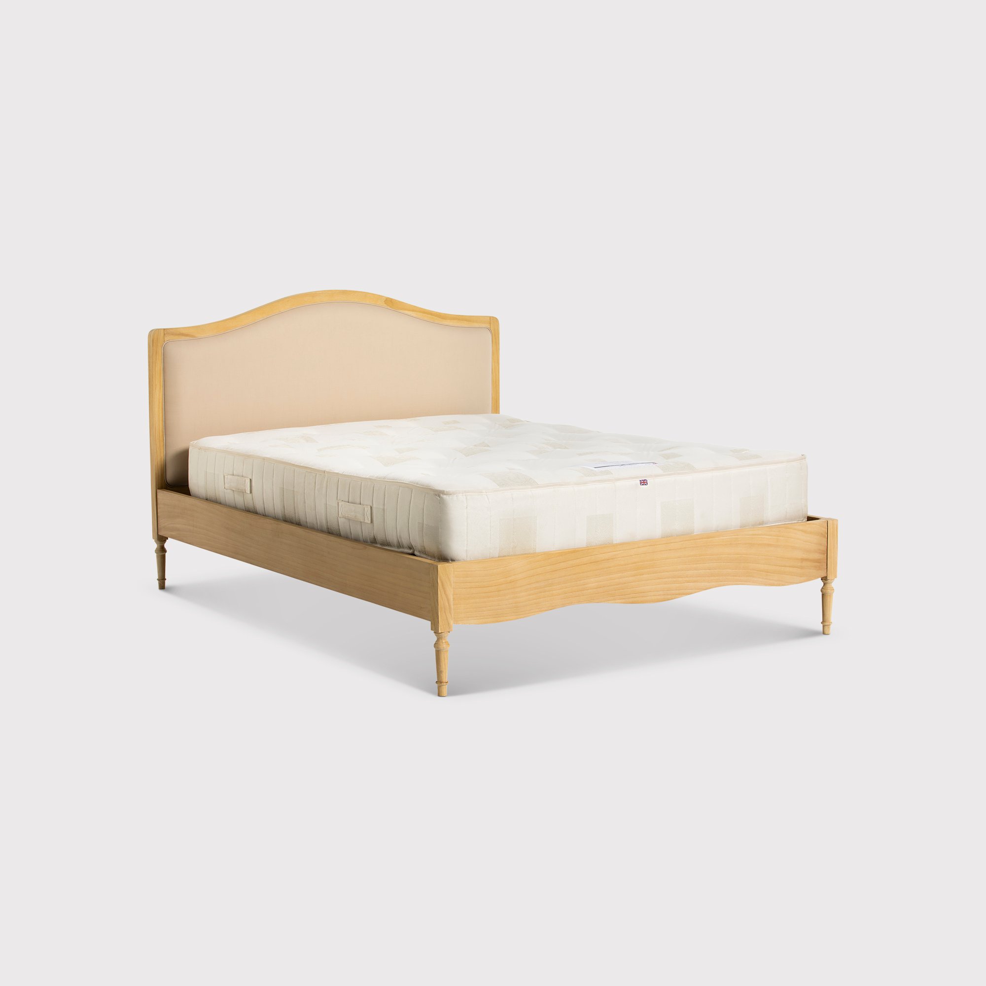 Cecile 150cm Low Footboard Uph Bed, Neutral Wood | King | Barker & Stonehouse