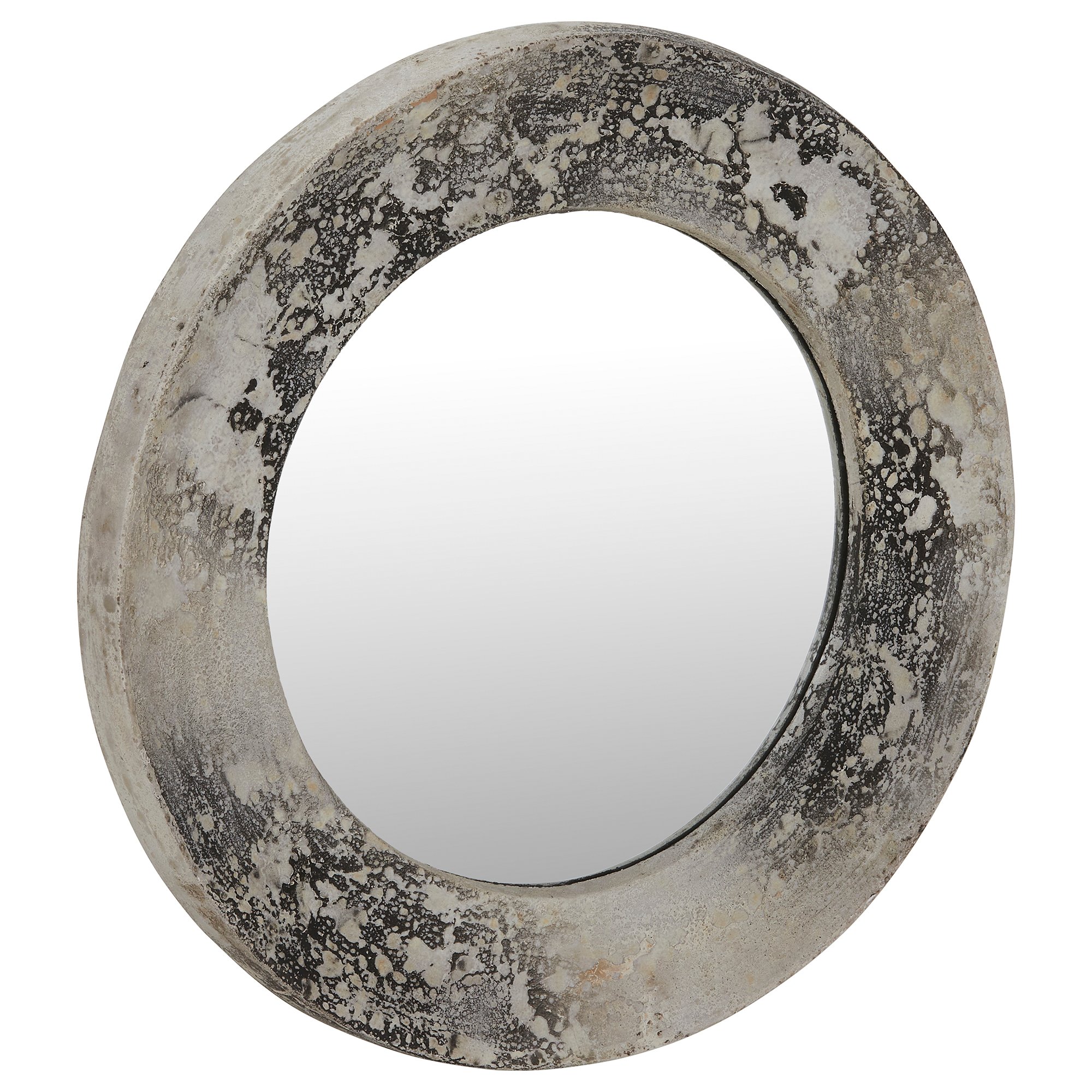 Concrete Effect Mirror, Round, Neutral | Barker & Stonehouse