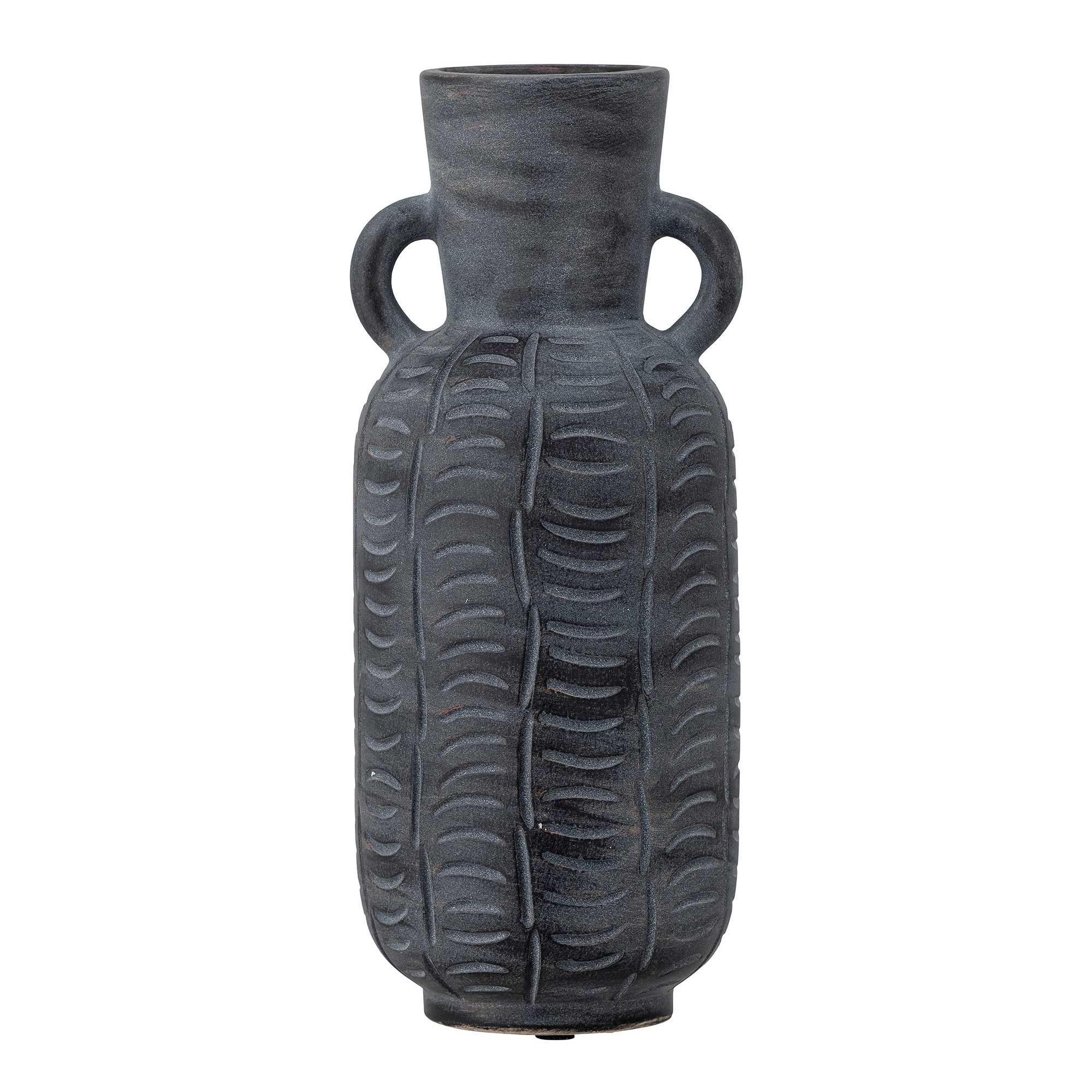 Charcoal Ceramic Vase, Grey | Barker & Stonehouse