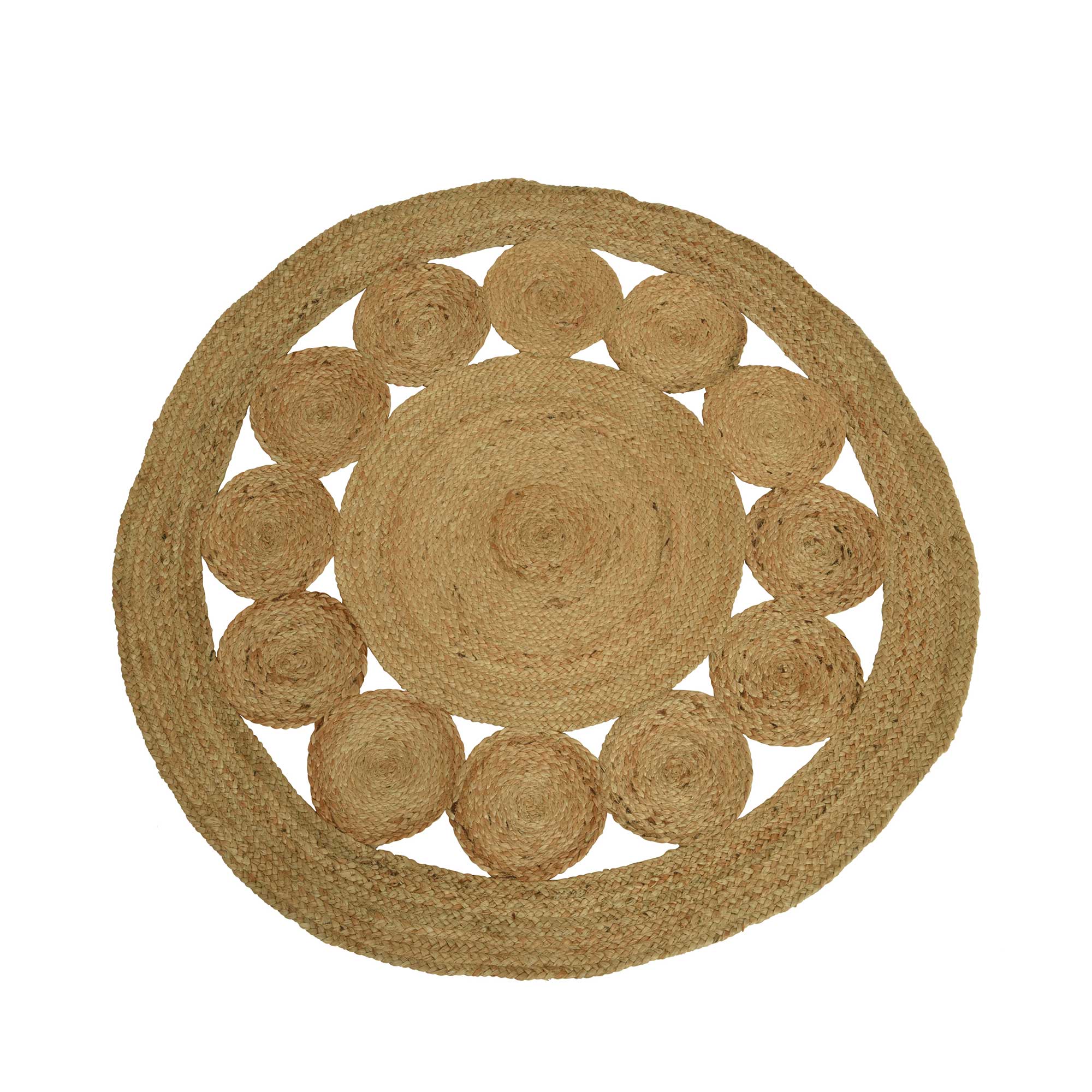 Photo of Circular jute rug in brown