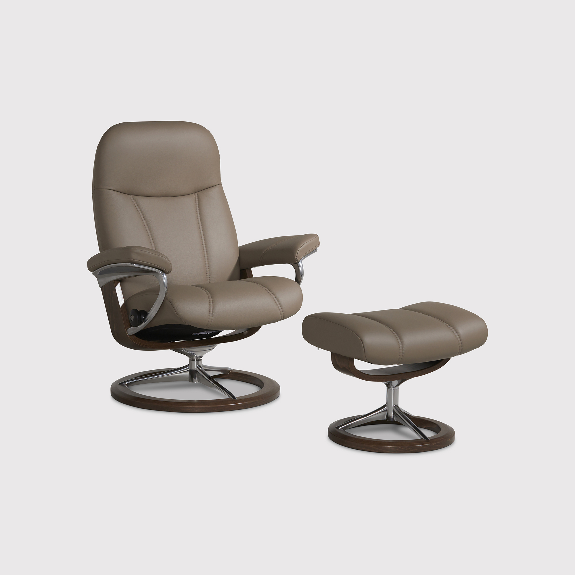 Stressless Consul Small Recliner Chair & Stool | Barker & Stonehouse