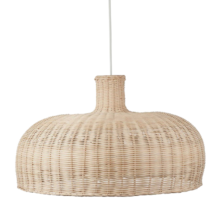 Rattan Dome Pendant Light, Neutral | Barker & Stonehouse