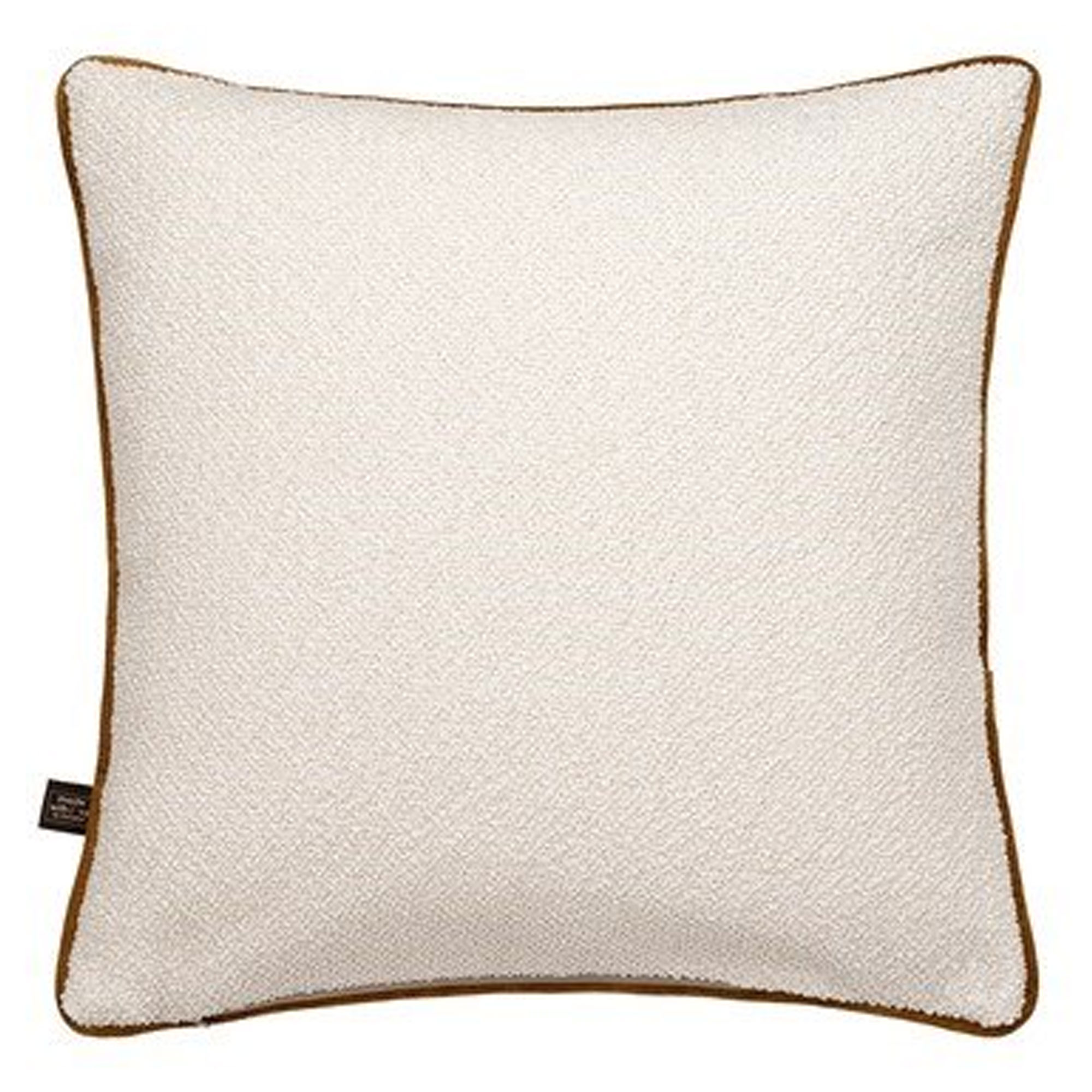 Trim Boucle Cushion, Square, Neutral | Barker & Stonehouse