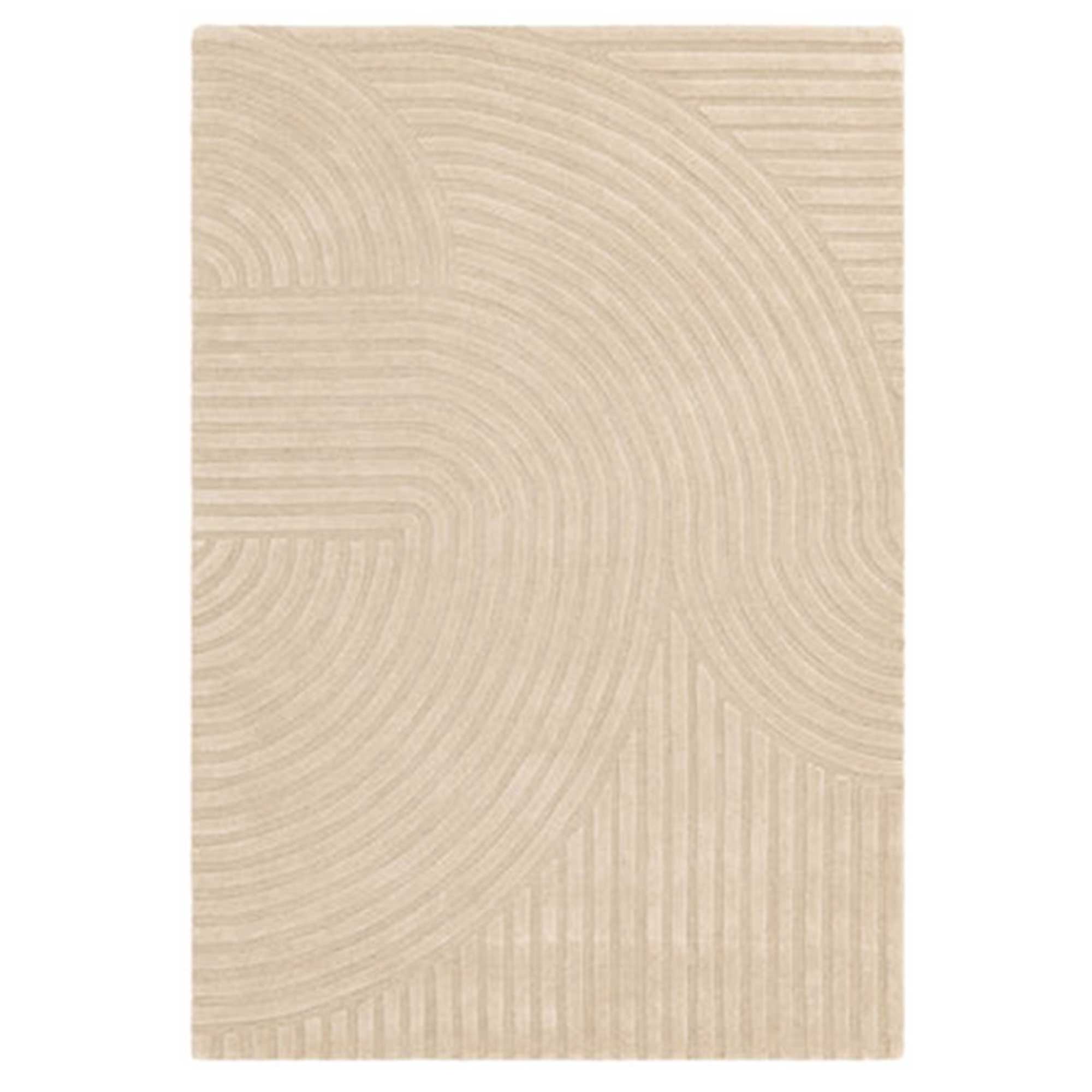 Photo of Curvone sand 160x230cm rug in square in neutral w160cm