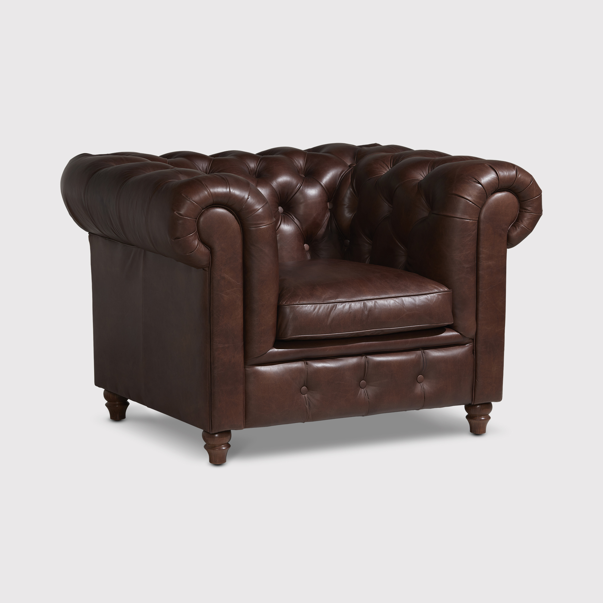 Dalston 1 Seater Sofa, Brown Leather | Barker & Stonehouse