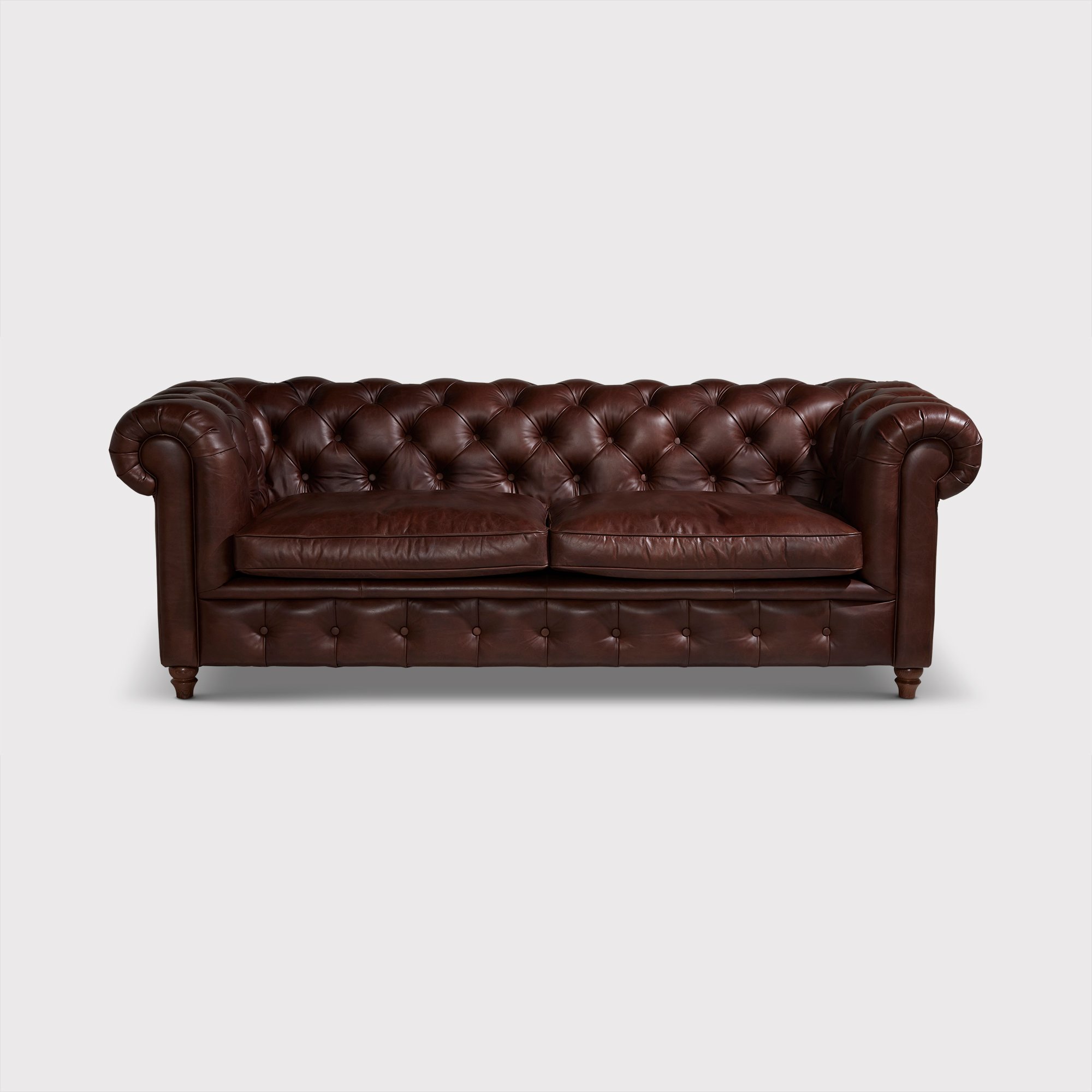 Dalston 3 Seater Sofa, Brown Leather | Barker & Stonehouse